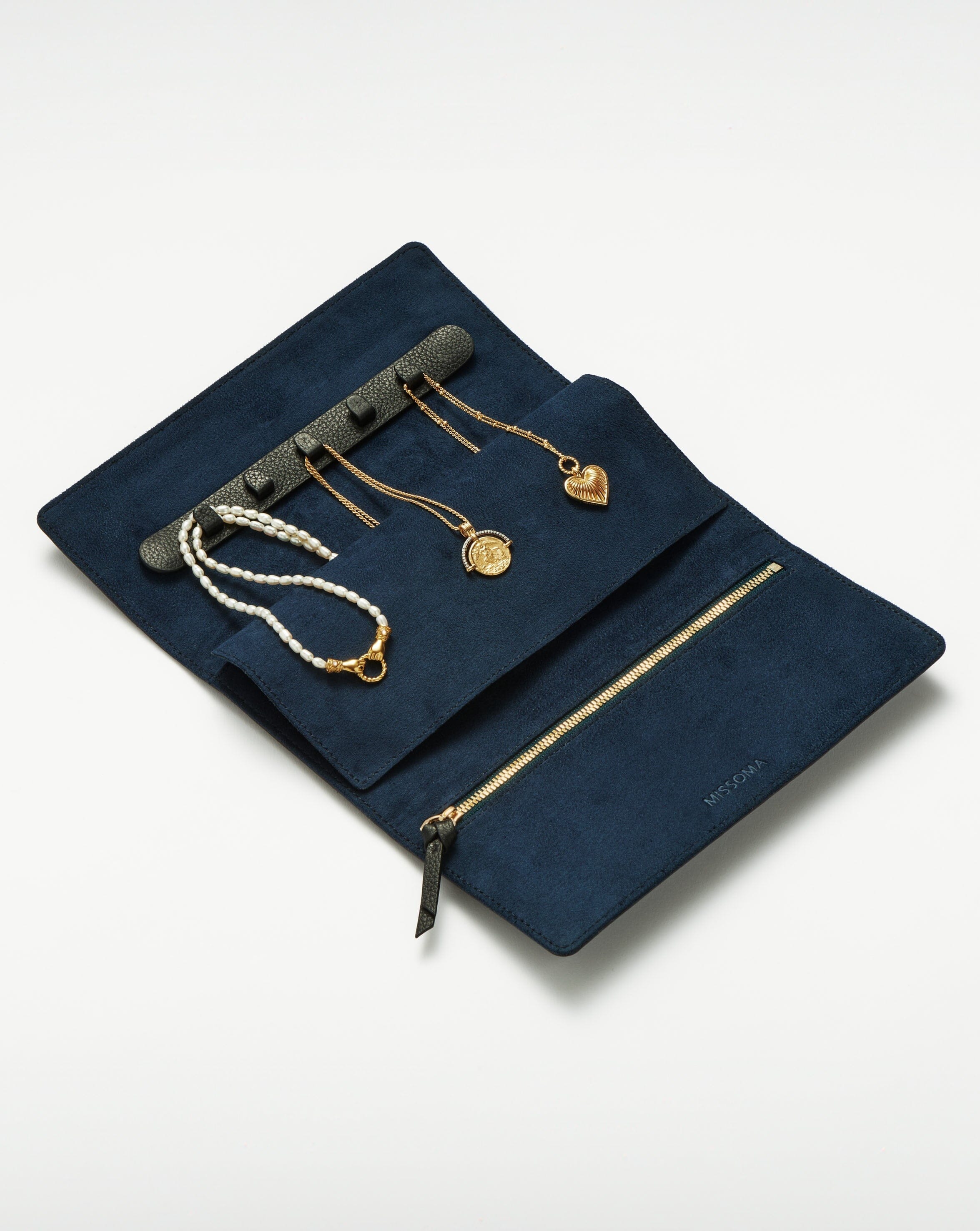Missoma Leather Jewellery Roll | Onyx Black
