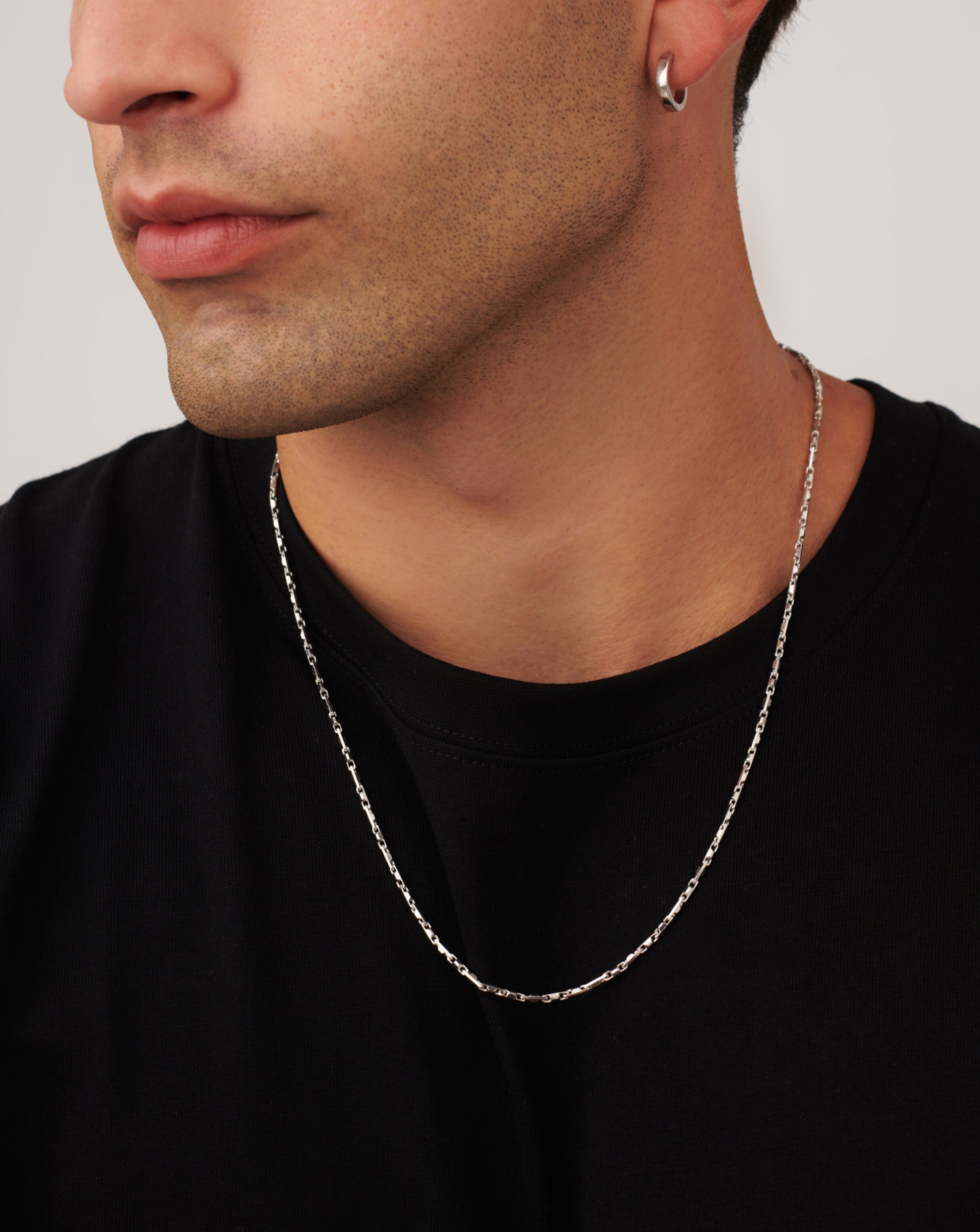 Missoma Mens Interlocking Link Chain Necklace | Sterling Silver