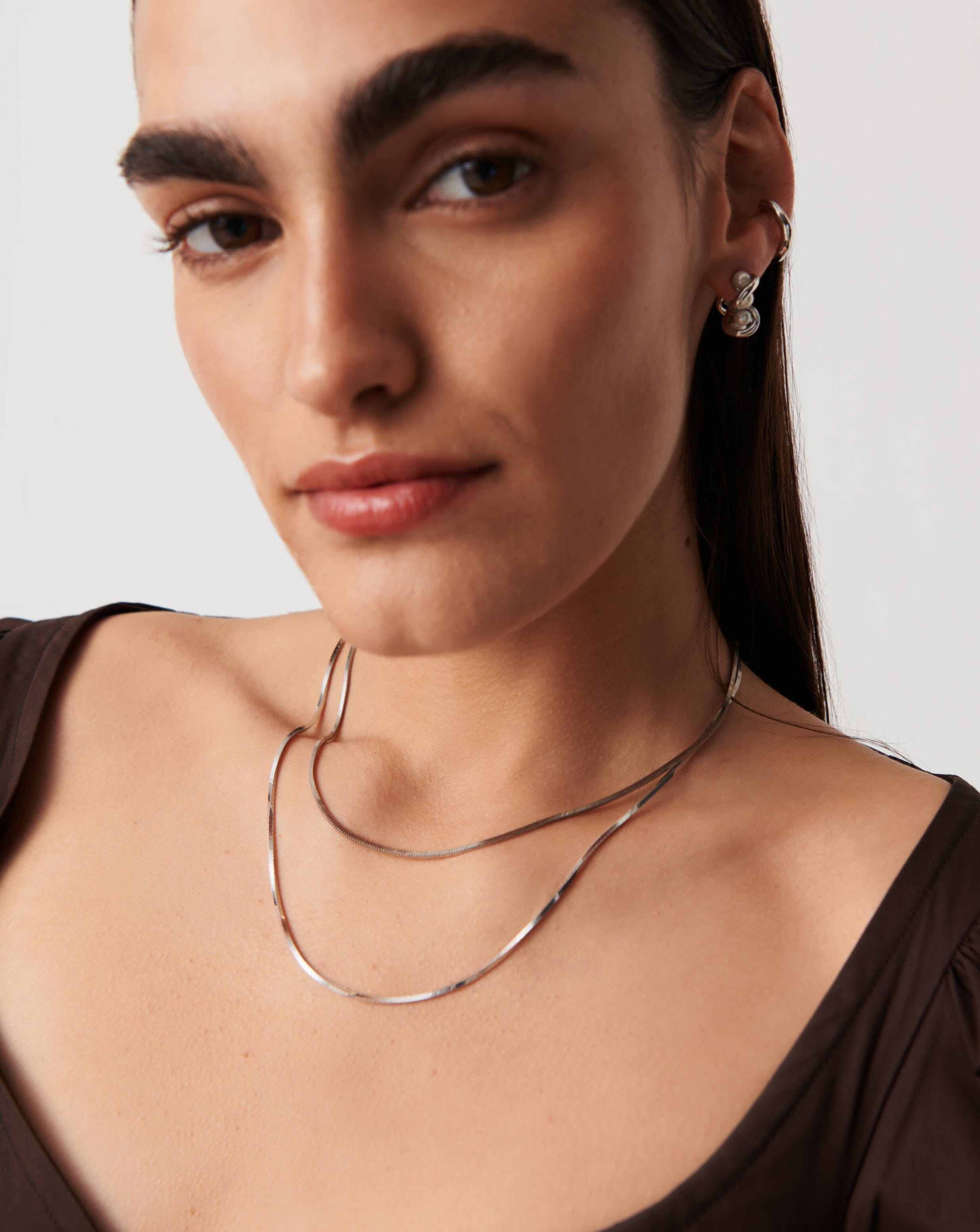 Missoma Lucy Williams Medium Square Snake Chain Necklace