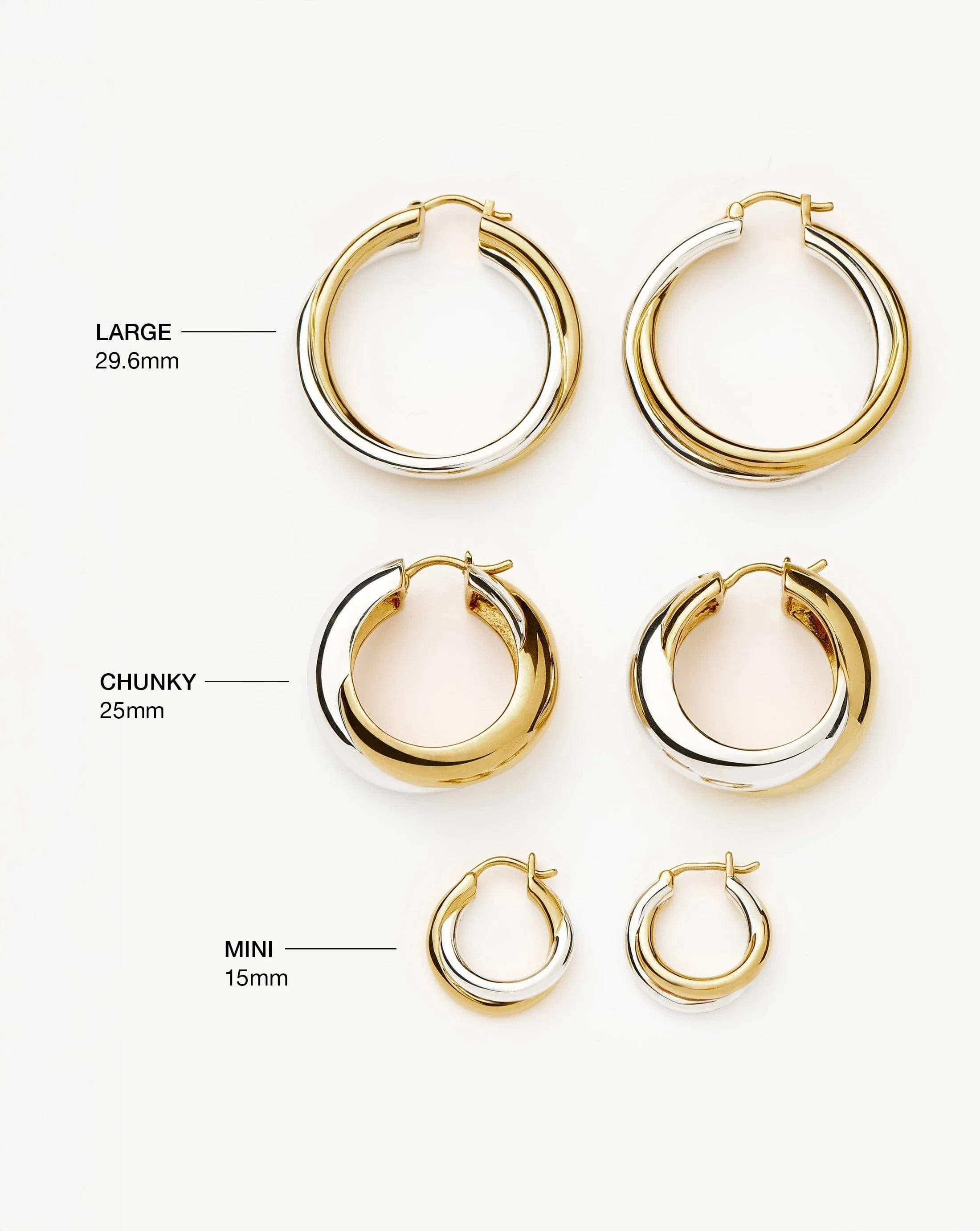 Missoma Lucy Williams Entwine Small Hoop Earrings | Mixed Metal