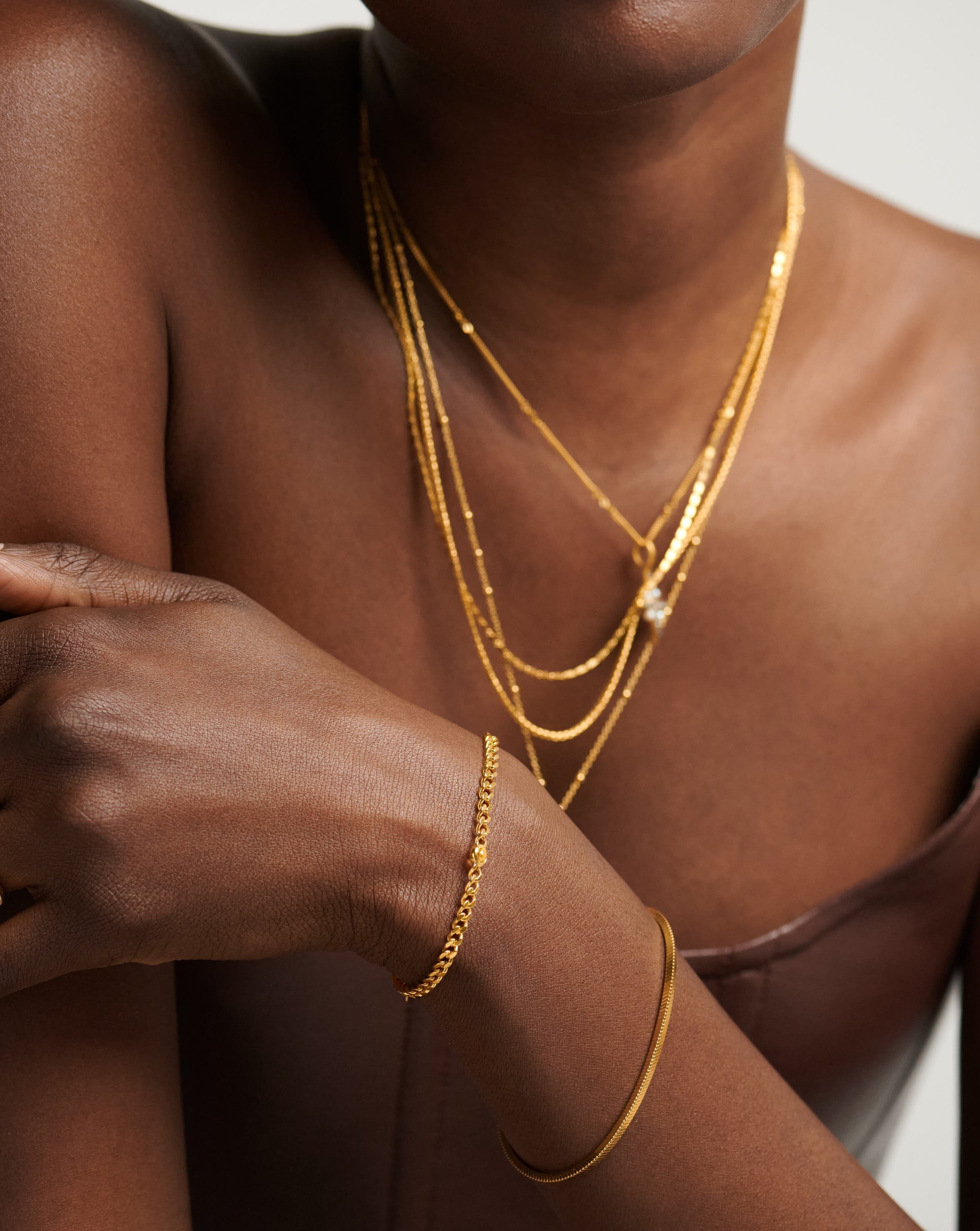 Missoma November Birthstone Chain Bracelet | 18ct Gold Plated Vermeil/Citrine