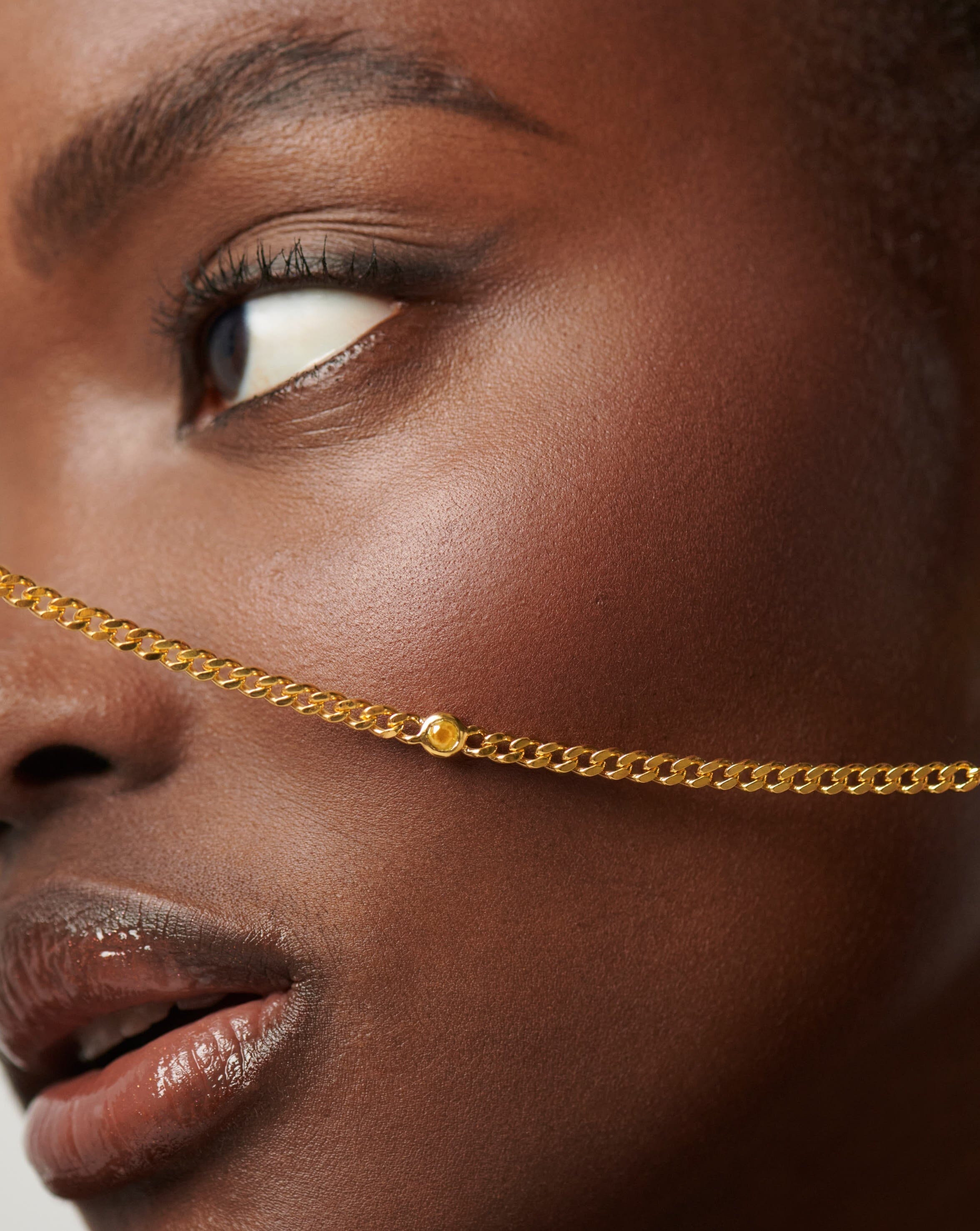 Missoma November Birthstone Chain Bracelet | 18ct Gold Plated Vermeil/Citrine