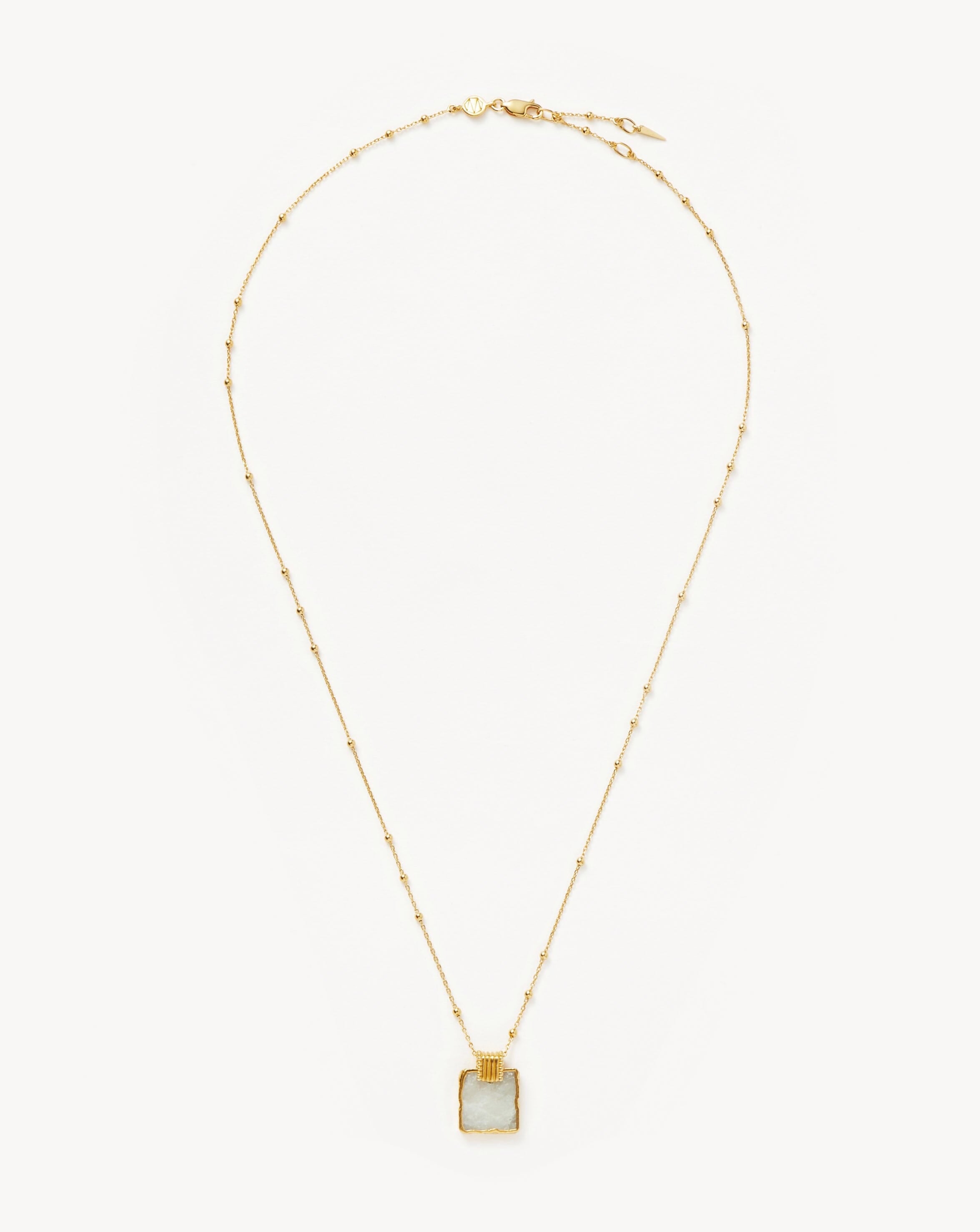 Missoma Lena Charm Necklace | 18ct Gold Plated/Rainbow Moonstone