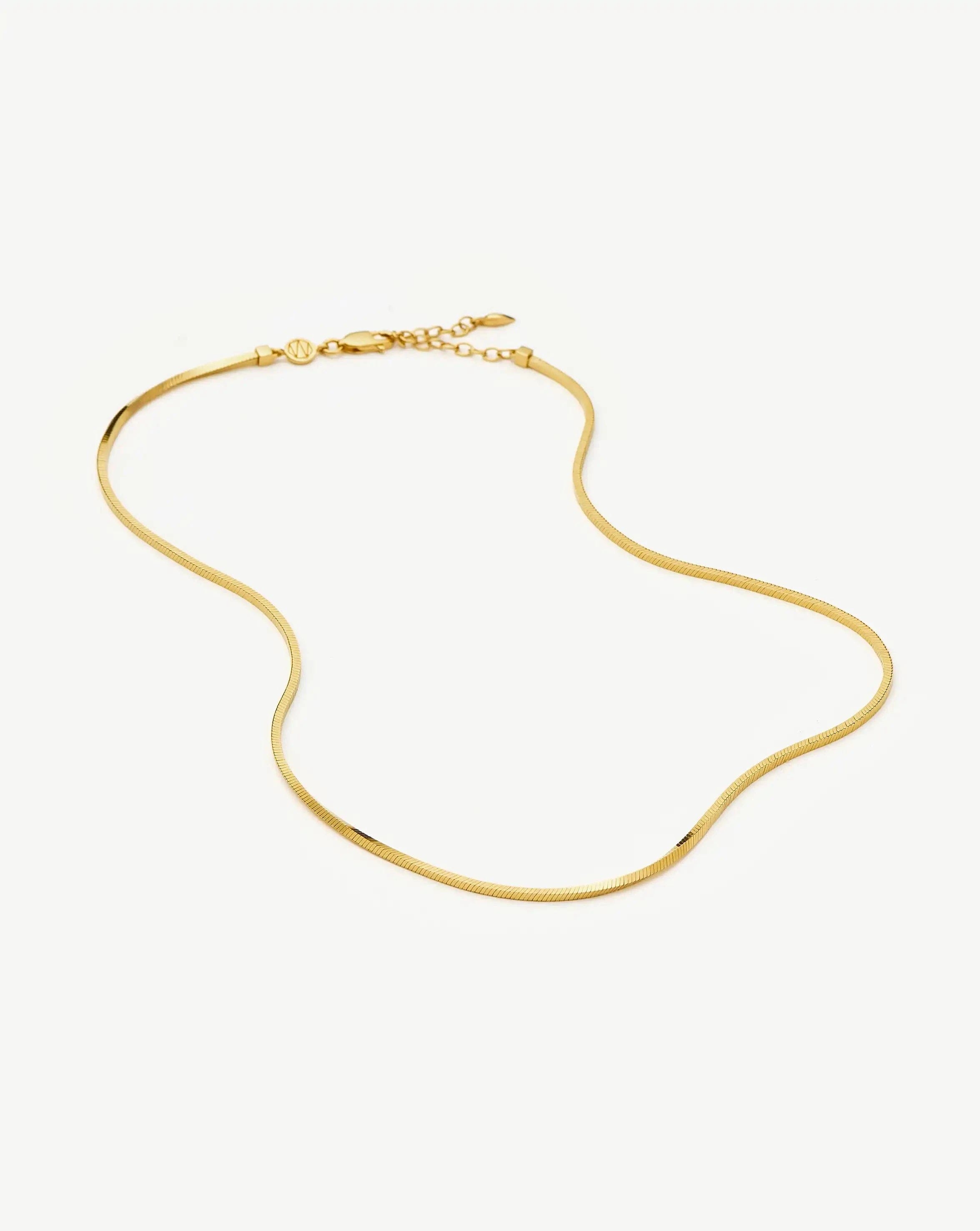Missoma Lucy Williams Short Square Snake Chain Necklace