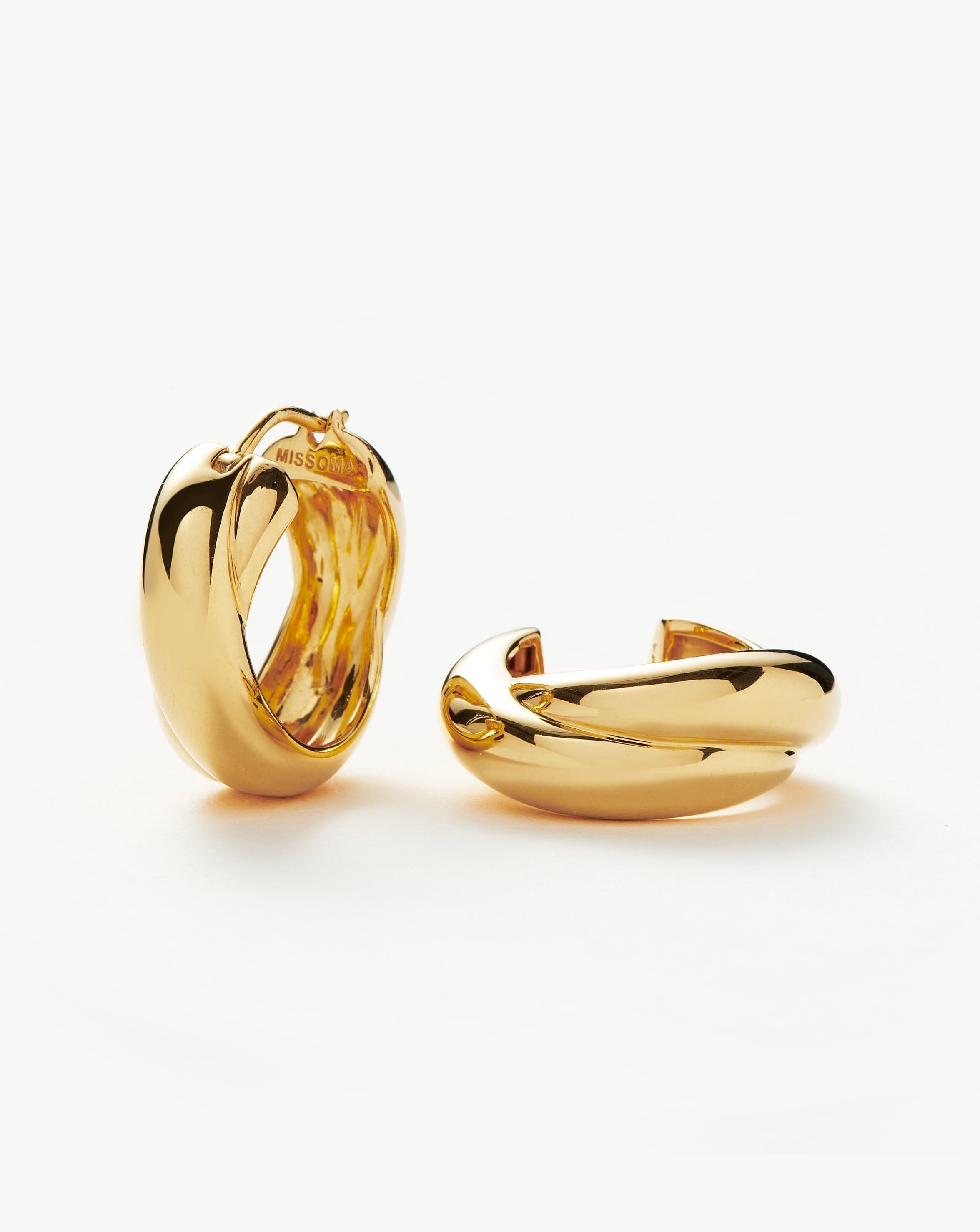 Missoma Lucy Williams Chunky Medium Entwine Hoop Earrings | 18ct Gold Plated