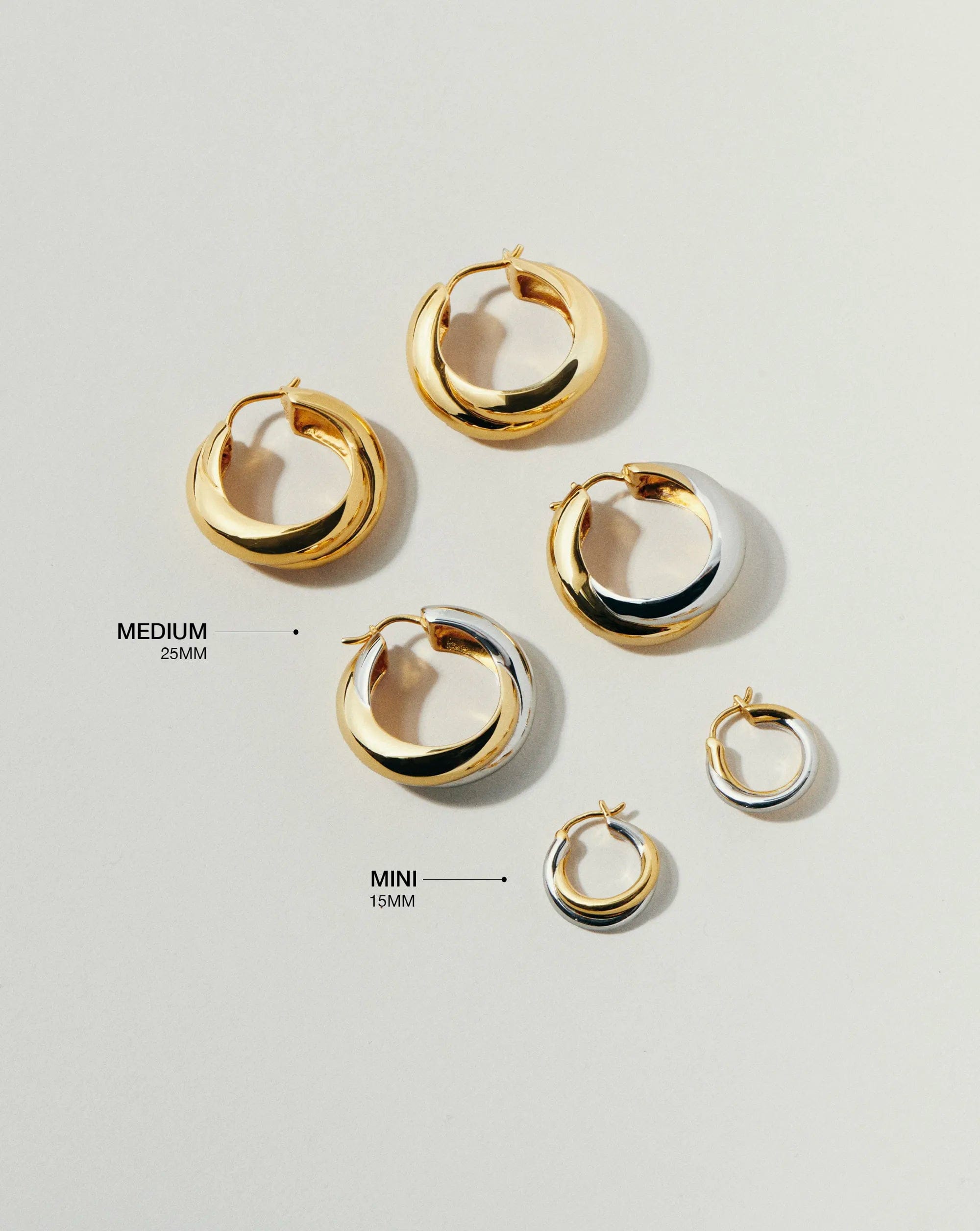 Missoma Lucy Williams Chunky Medium Entwine Hoop Earrings | 18ct Gold Plated