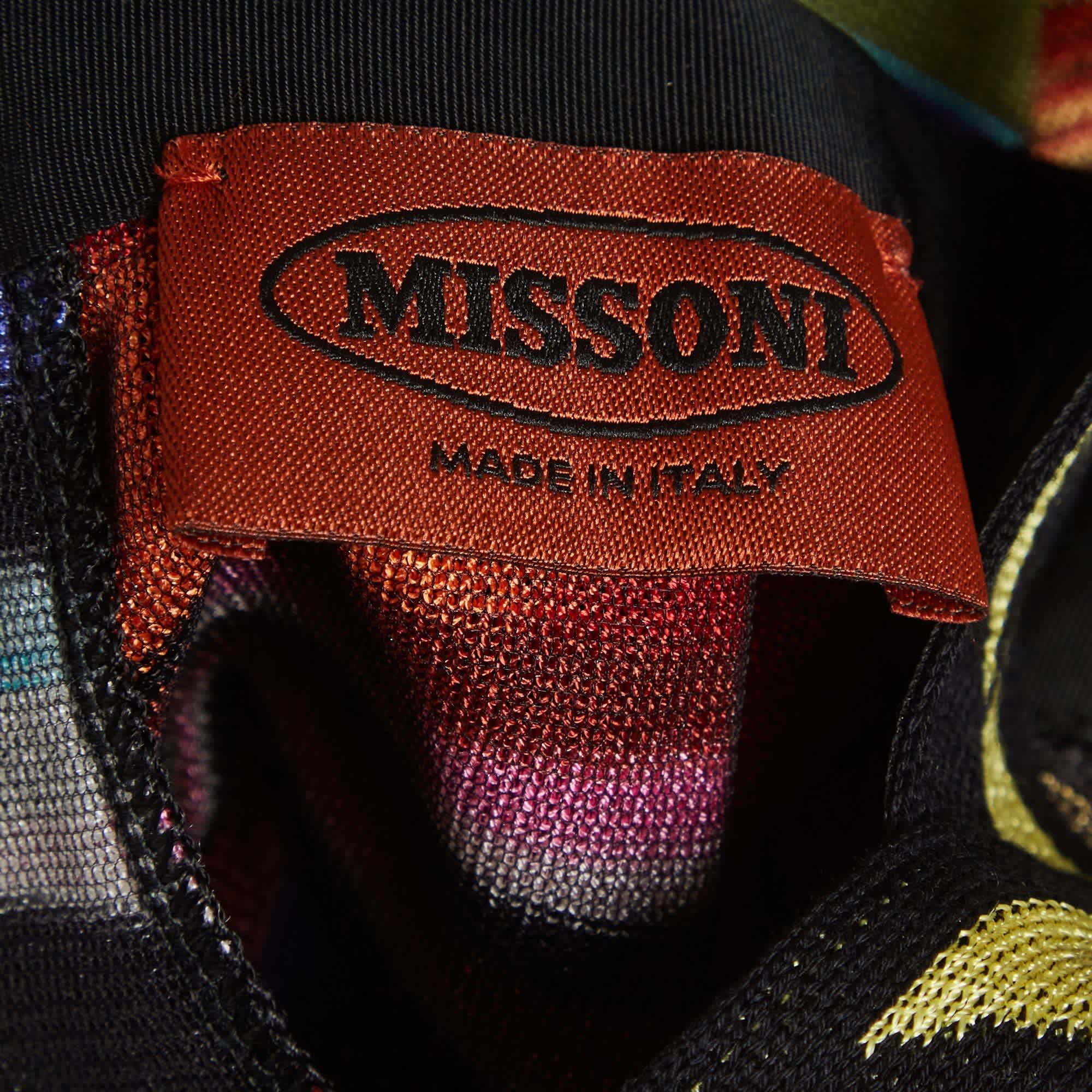 Missoni Multicolour Stripe Knit Strappy Mini Dress