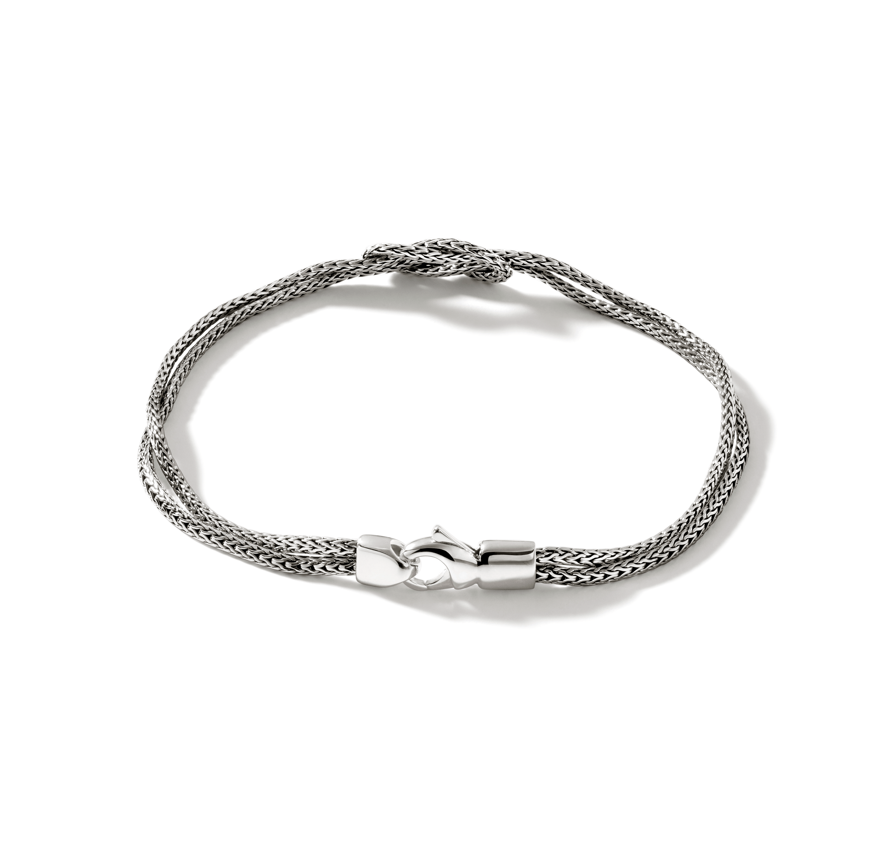 John Hardy Classic Chain Sterling Silver Double Row Bracelet, 1.8 mm