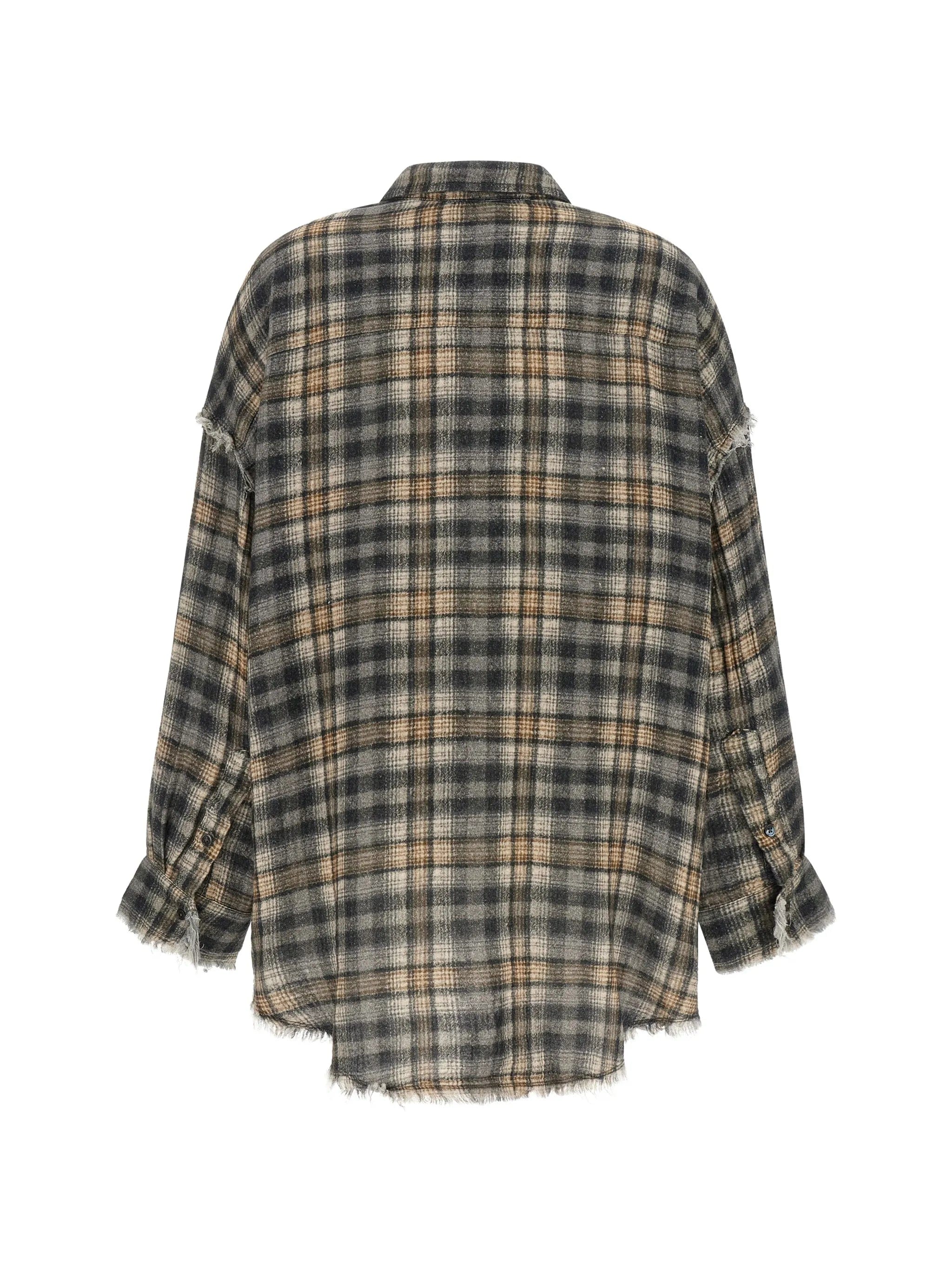 R13 frayed raw - cut shirt