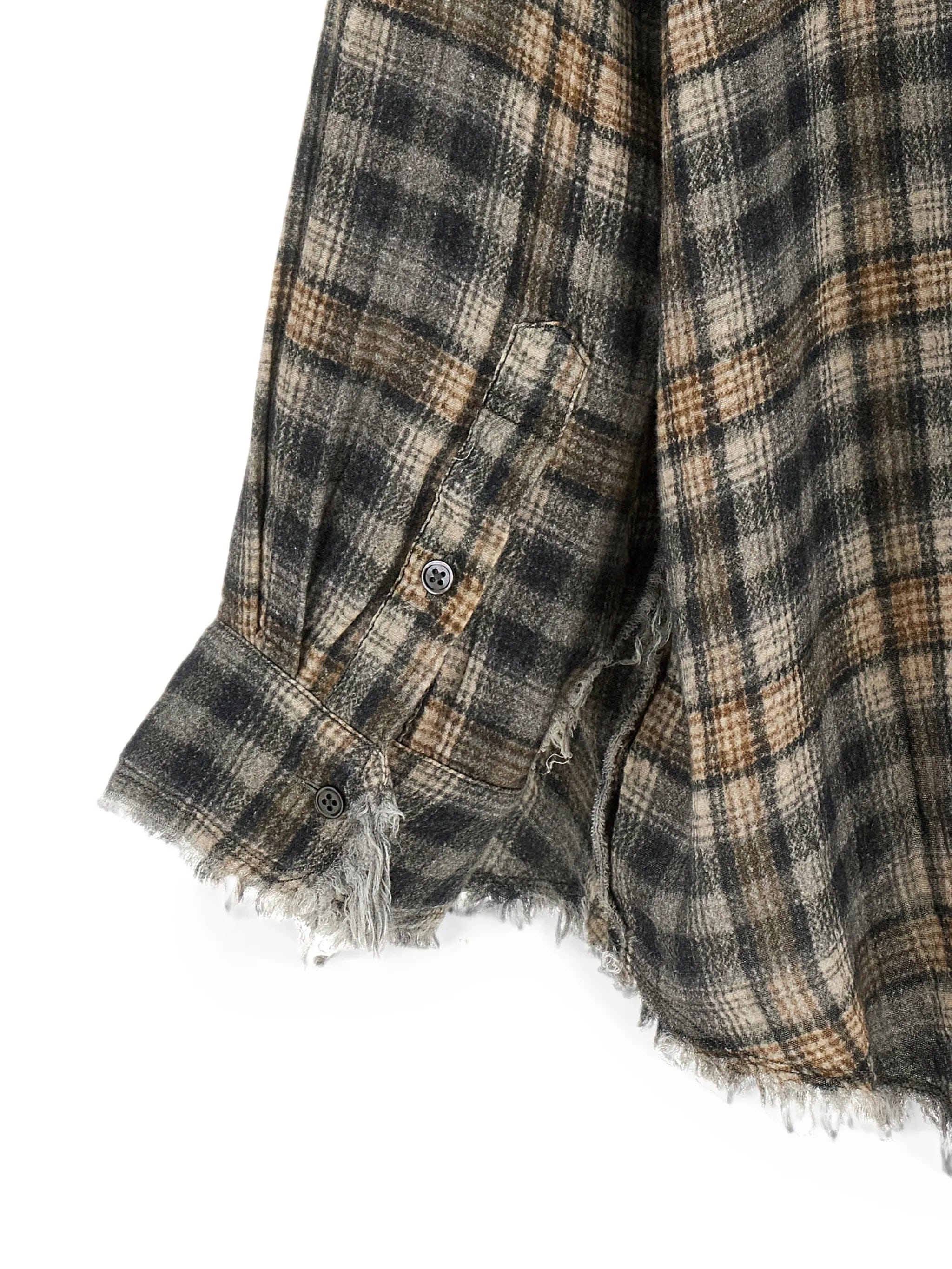 R13 frayed raw - cut shirt