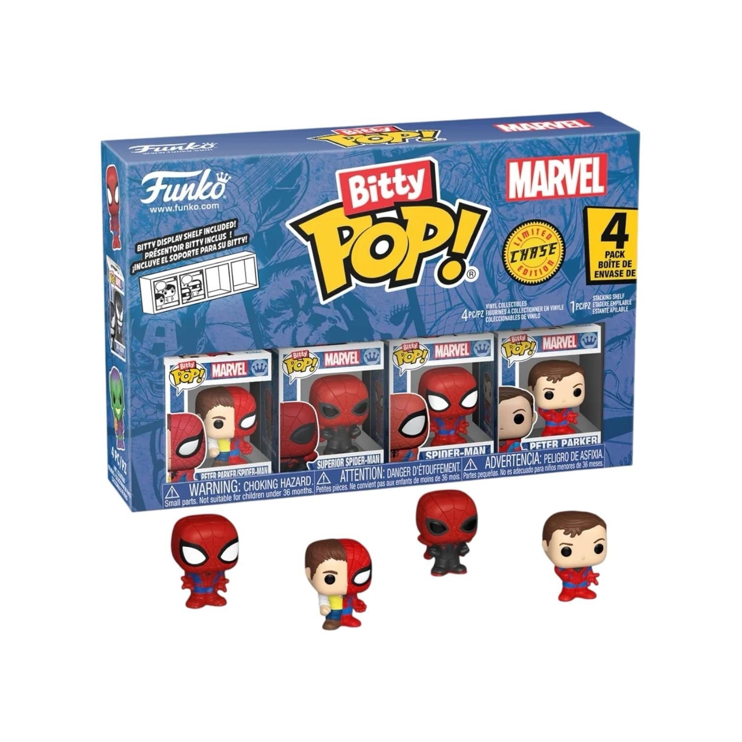 Parker Peter Parker / Spider - man Funko 4 Pack Bitty Pop - Marvel