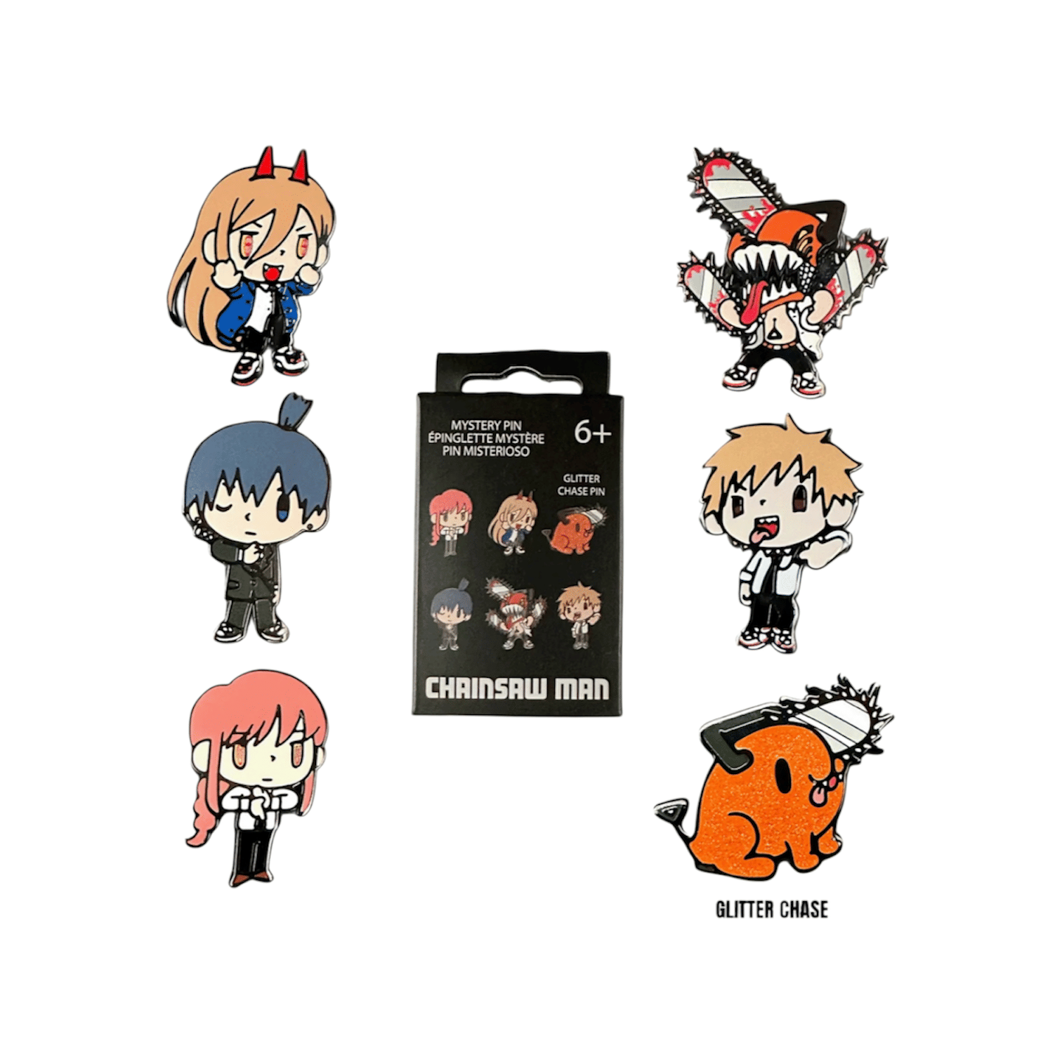 Loungefly Chainsaw Man Blind Box Pin - Character Chibi - Loungefly Blind Box Pins - Chance of Chase