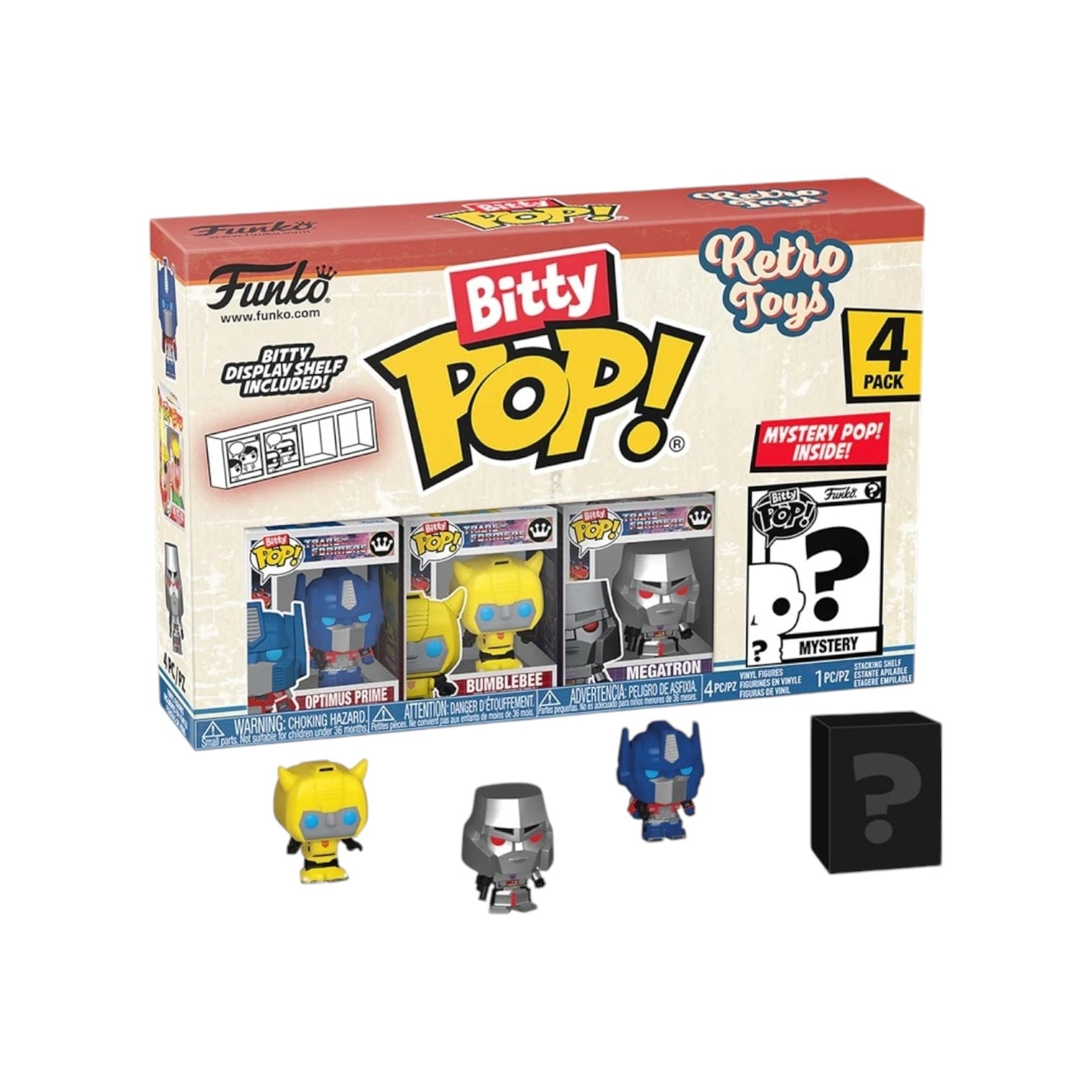 Transformers 4 Pack Funko Bitty Pop! - Retro Toys - PREORDER