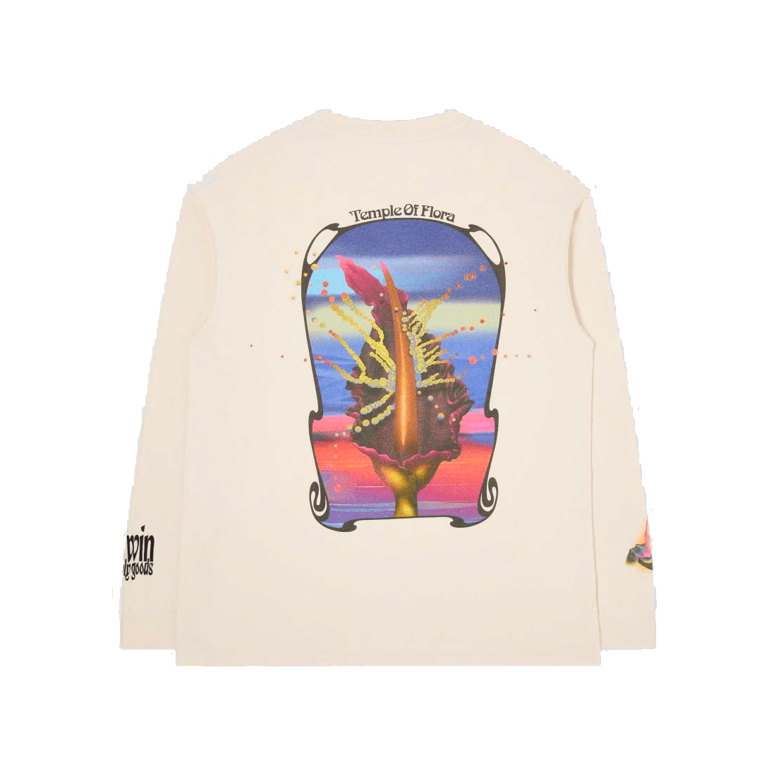 Edwin Temple Of Flora T - shirt Ls Whisper White