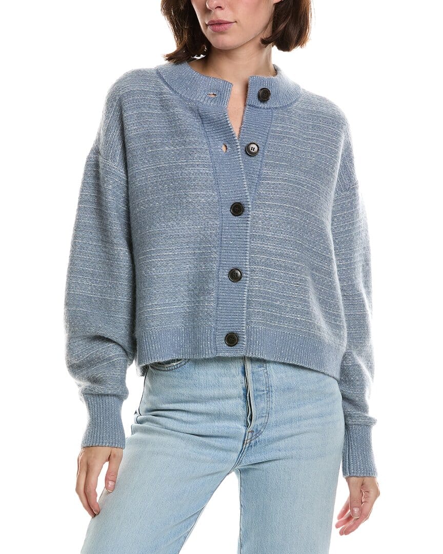 FRAME The Jacquard Femme Wool & Mohair - Blend Cardigan