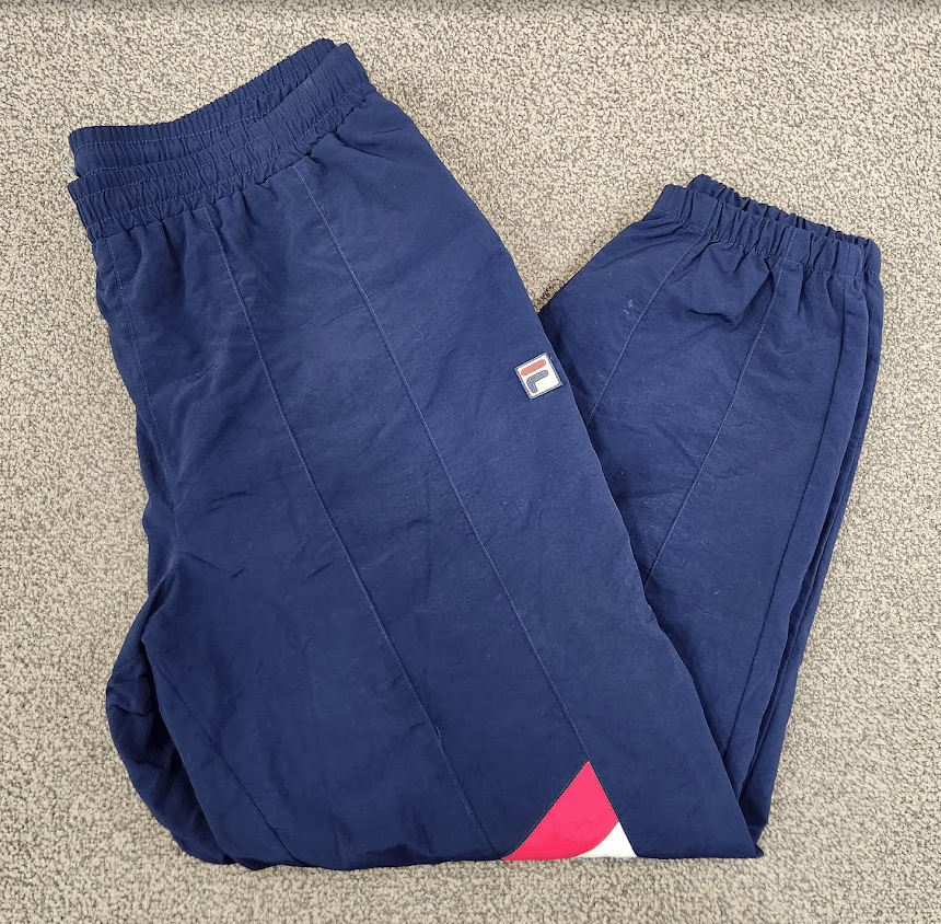FILA Big Knee Logo Track Pants Navy
