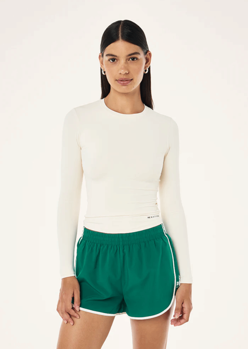 P.E Nation Foundation Long Sleeve Top (Whisper White)