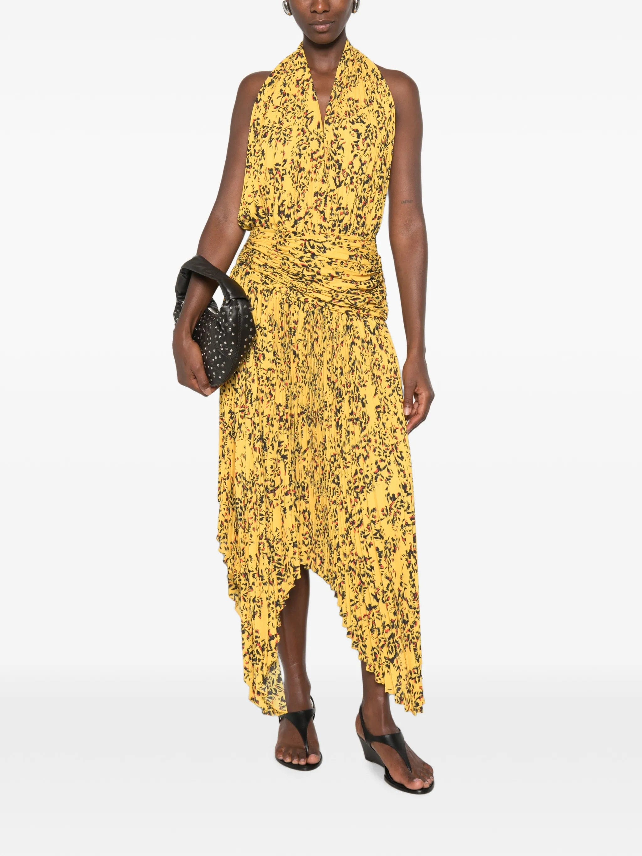 Proenza Schouler Paulina floral - print pleated asymmetric dress