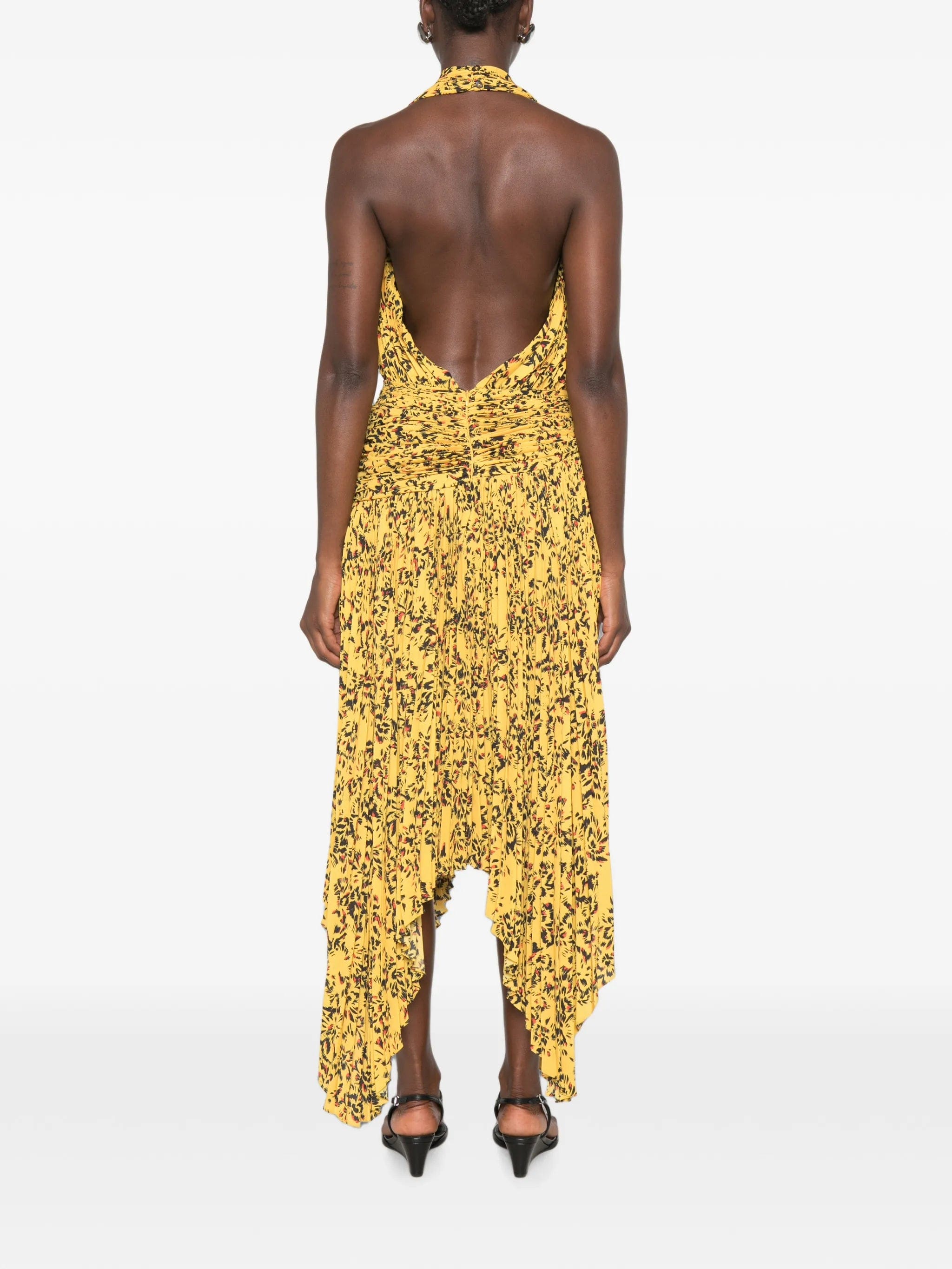 Proenza Schouler Paulina floral - print pleated asymmetric dress