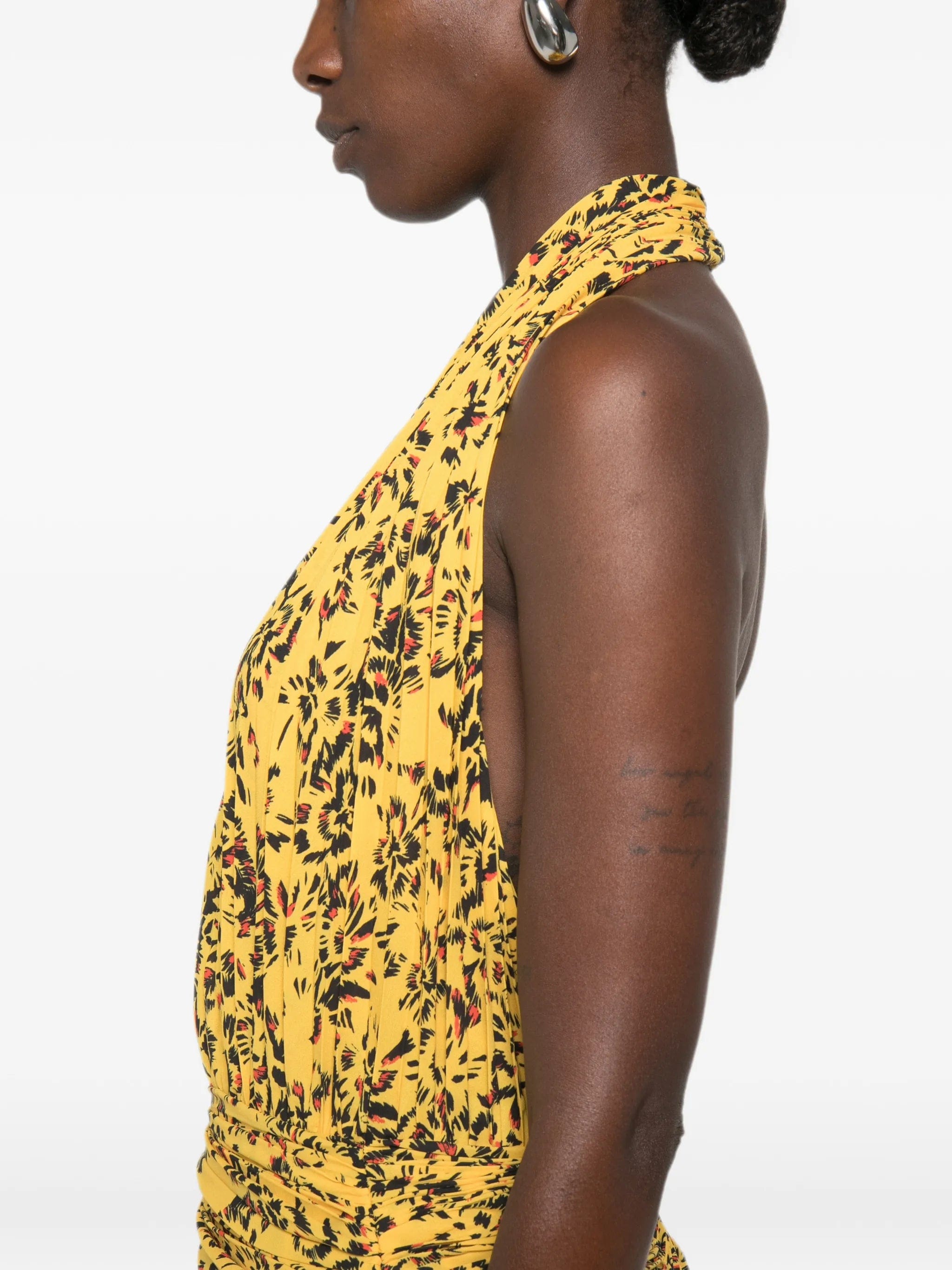Proenza Schouler Paulina floral - print pleated asymmetric dress