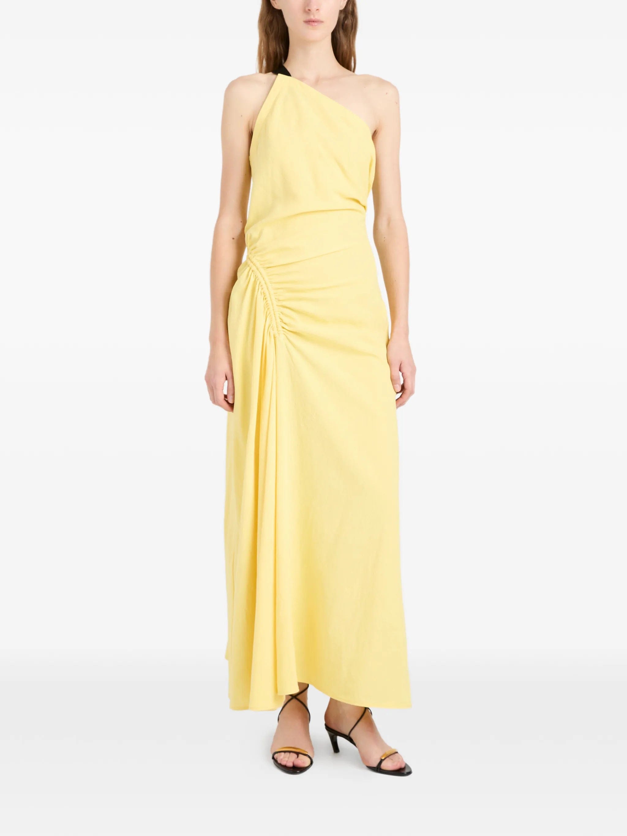 Proenza Schouler Sirena crinkled one - shoulder maxi dress