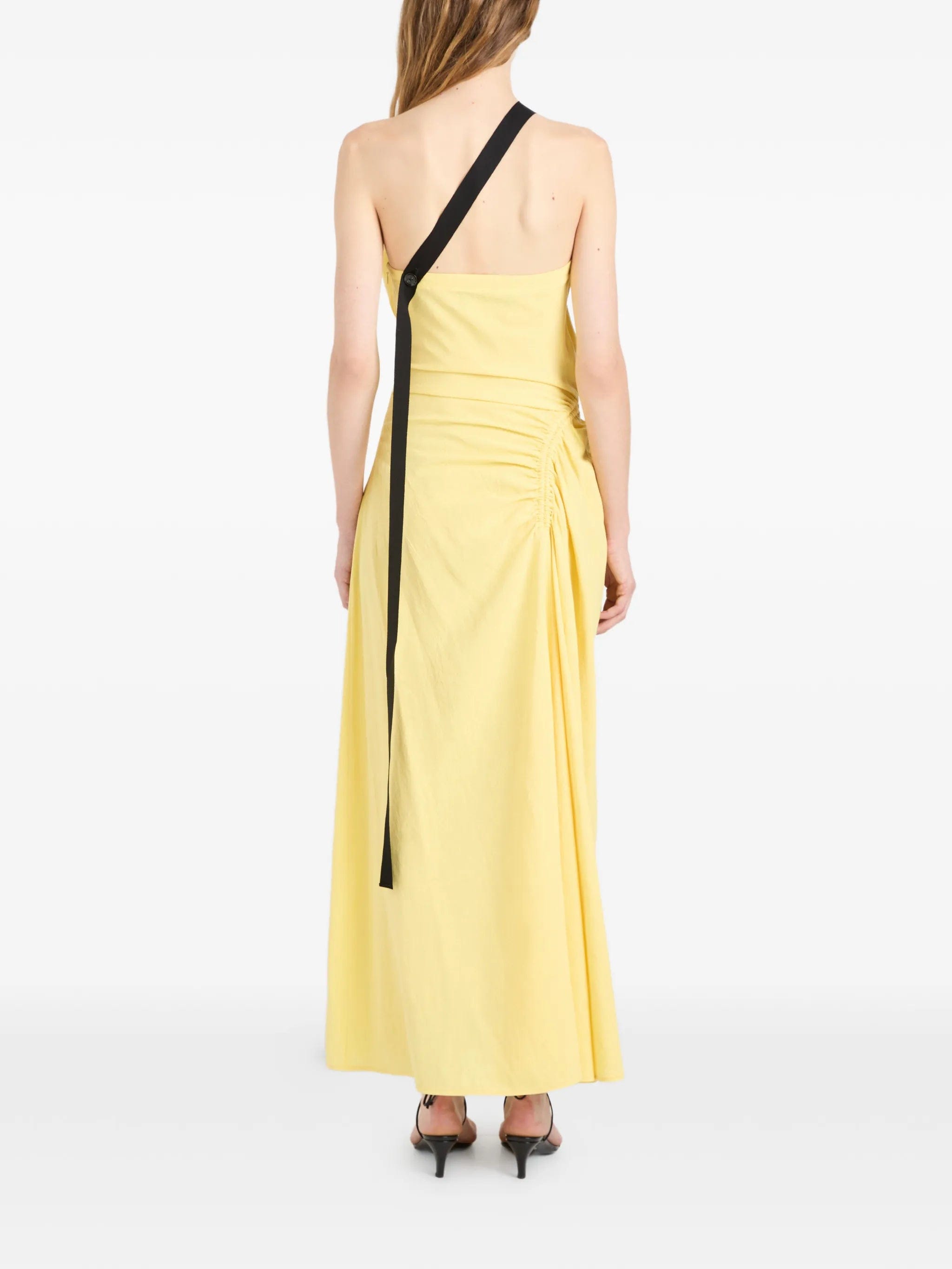 Proenza Schouler Sirena crinkled one - shoulder maxi dress