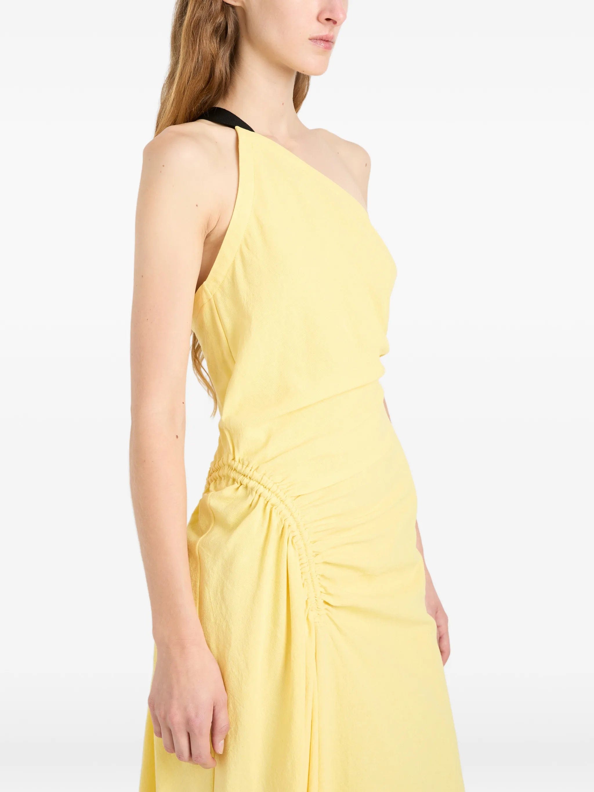 Proenza Schouler Sirena crinkled one - shoulder maxi dress
