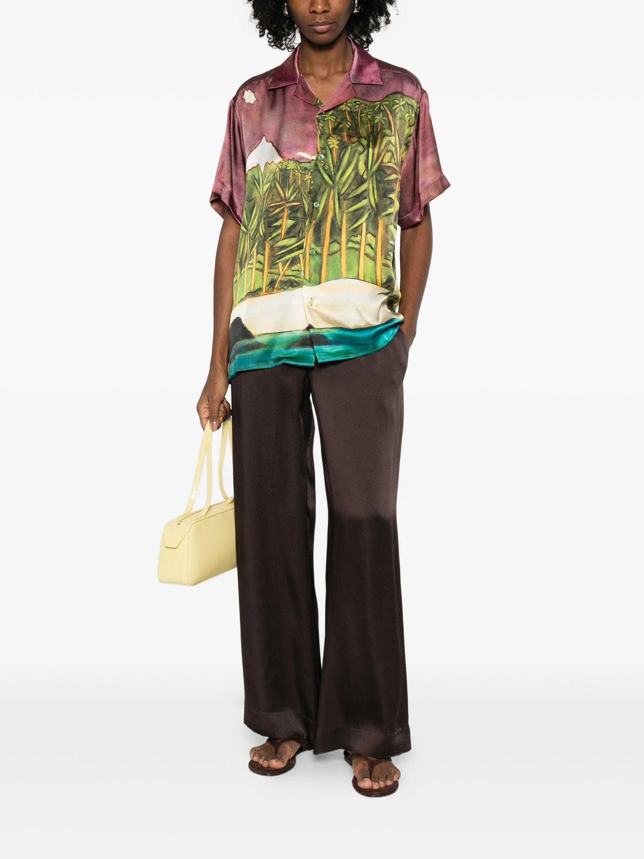 Donde Esteban La Sierra printed silk shirt