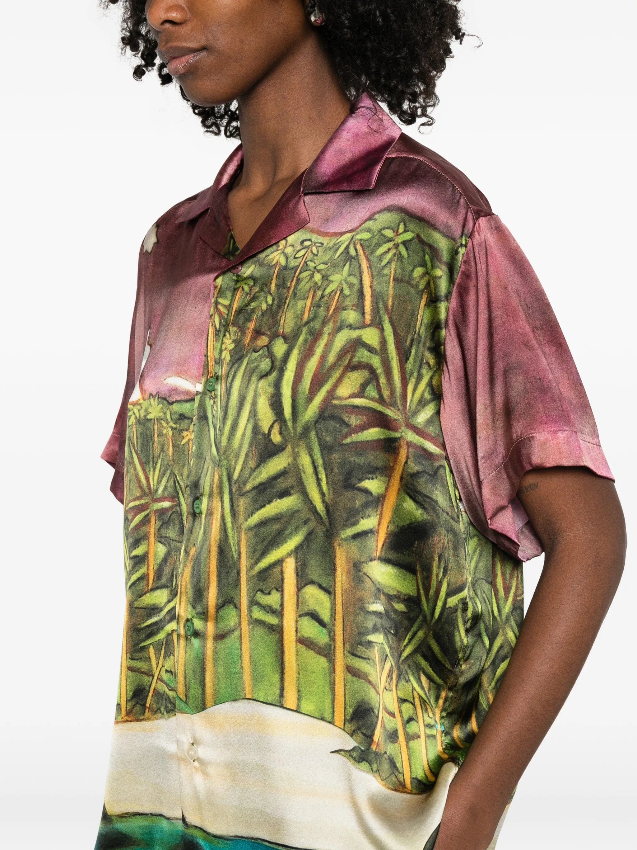 Donde Esteban La Sierra printed silk shirt