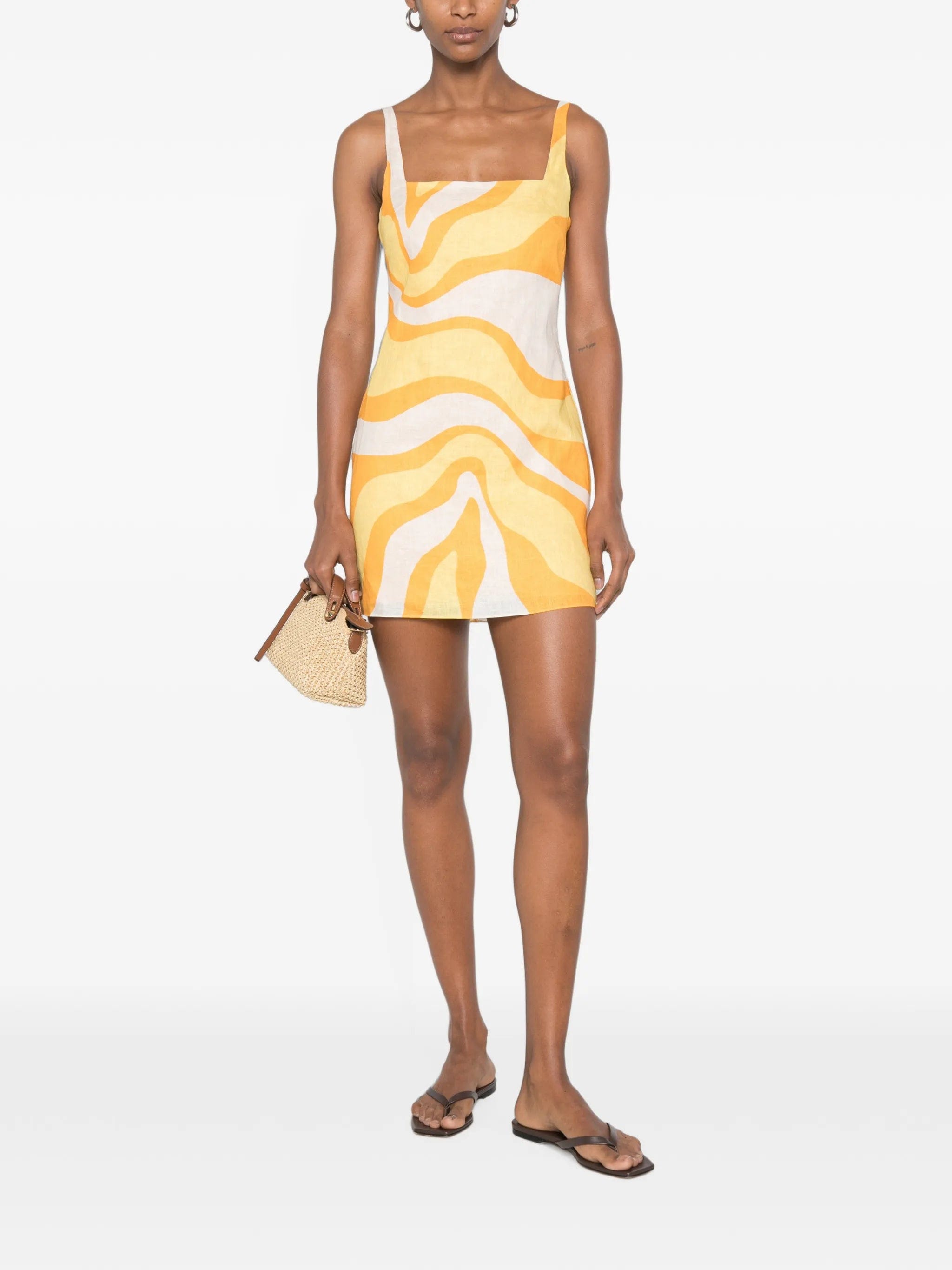 Cala de la Cruz Siela abstract - print mini dress