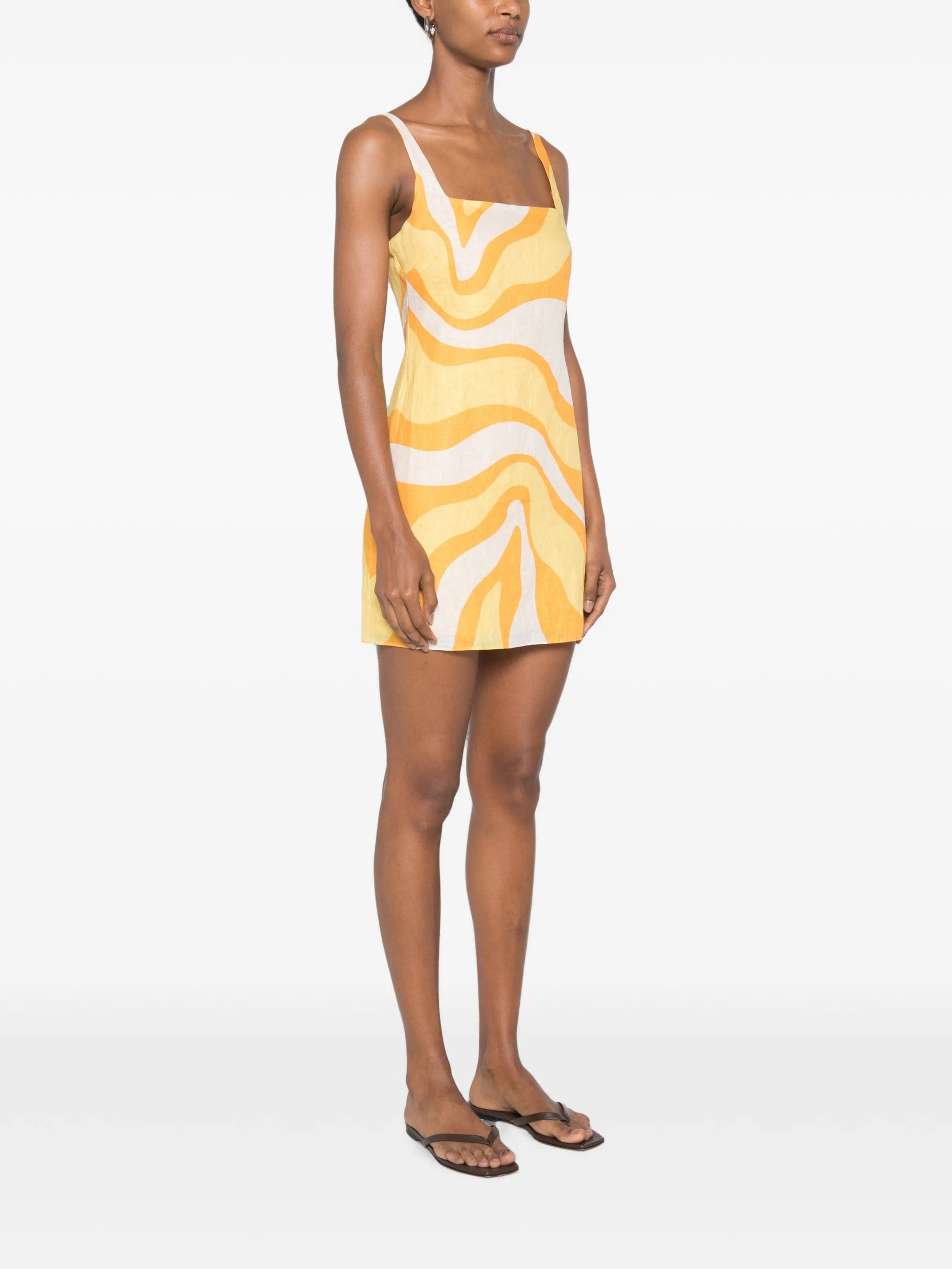 Cala de la Cruz Siela abstract - print mini dress