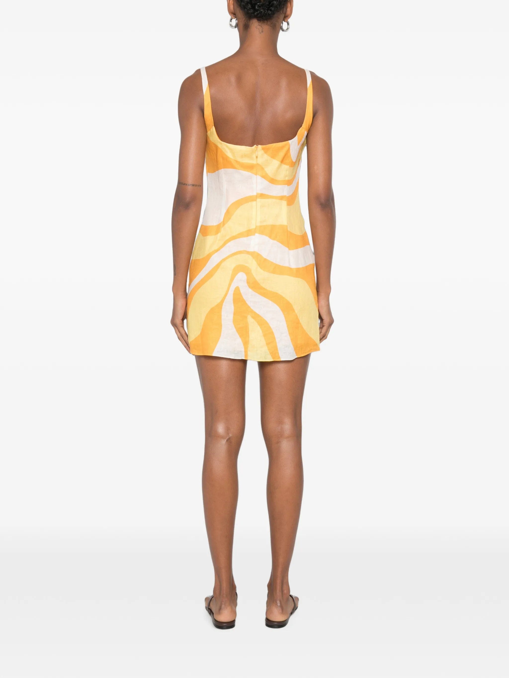 Cala de la Cruz Siela abstract - print mini dress