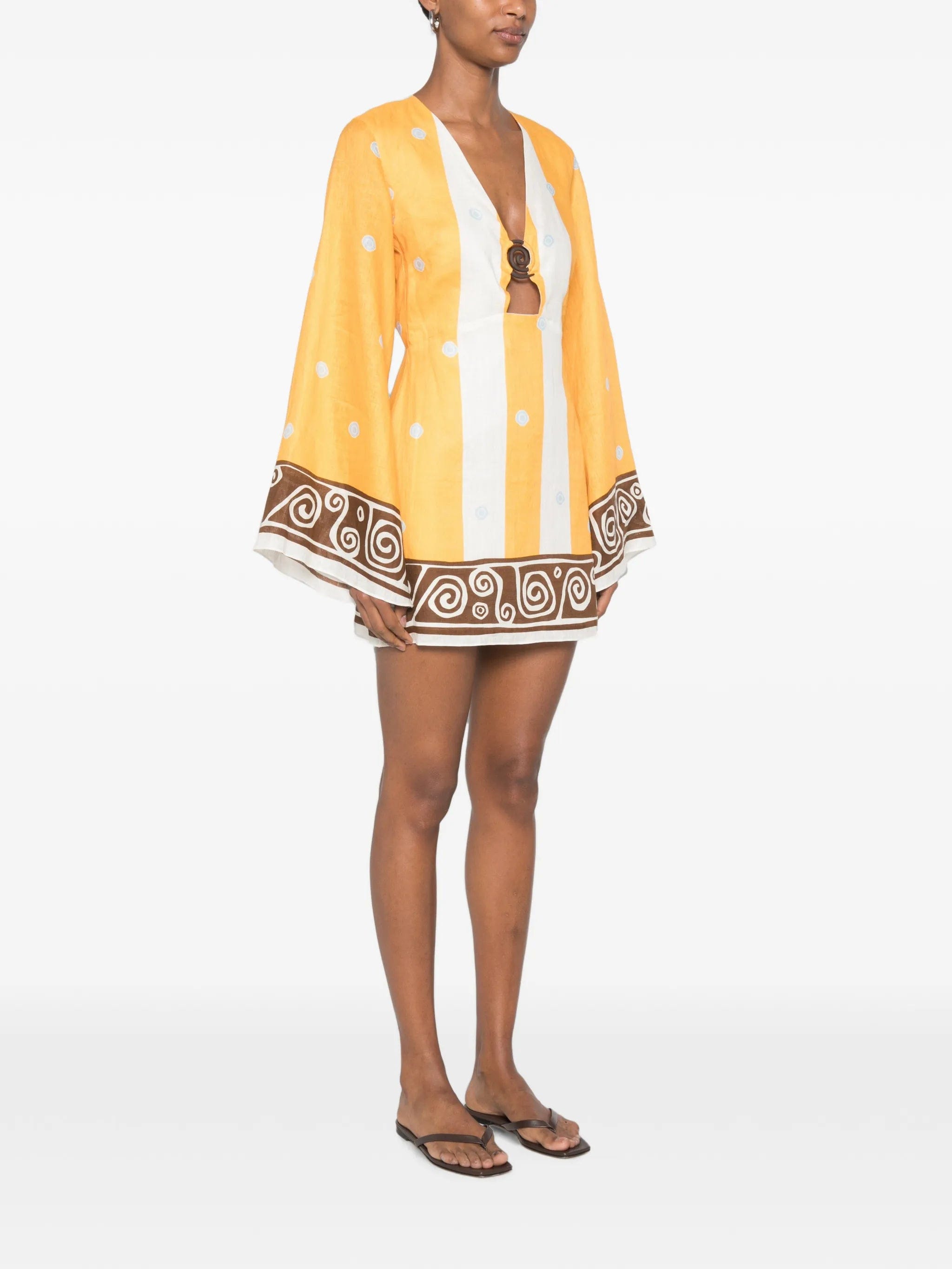 Cala de la Cruz Tessa striped mini dress