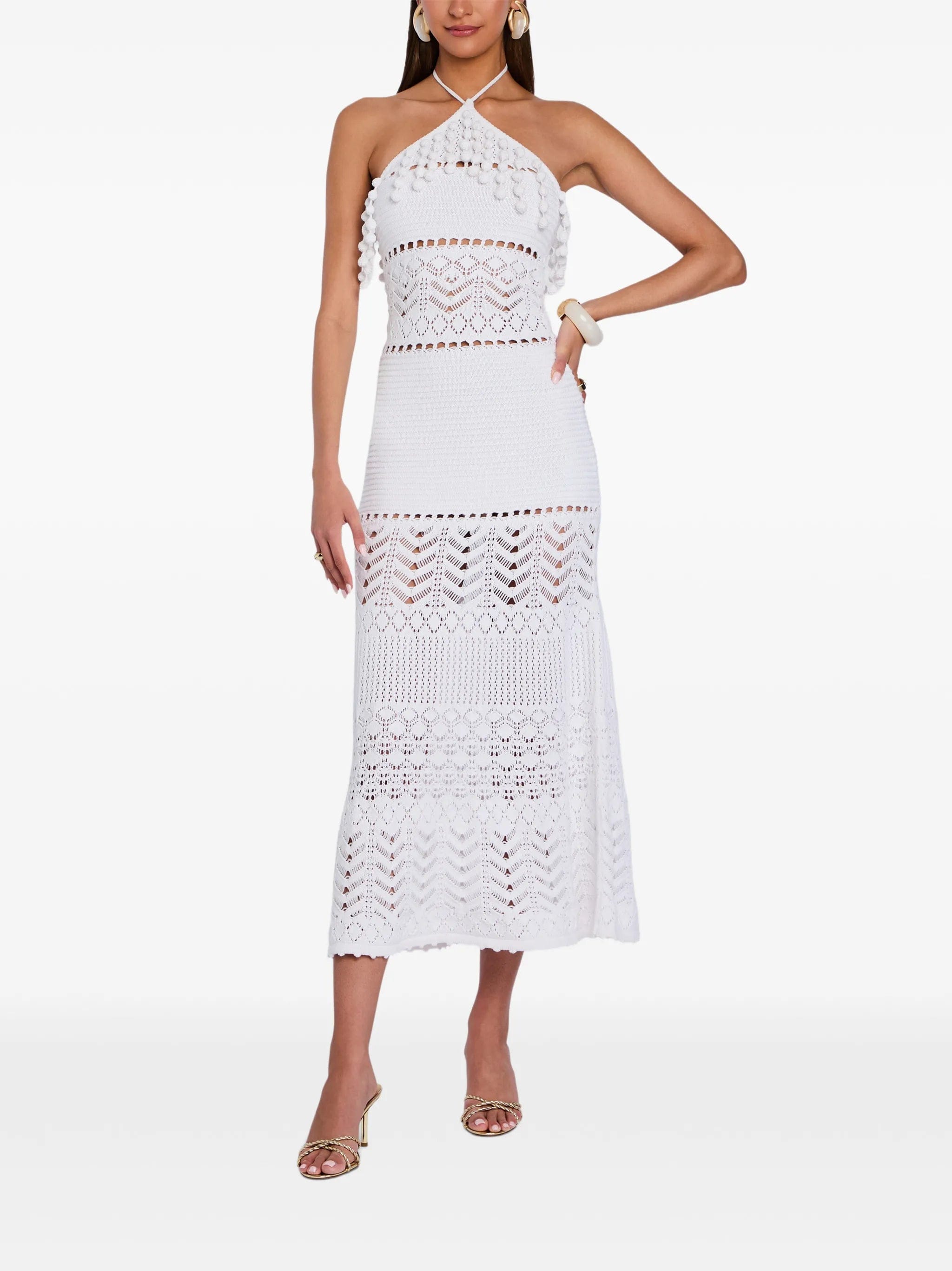 Retrofete Perette crochet midi dress