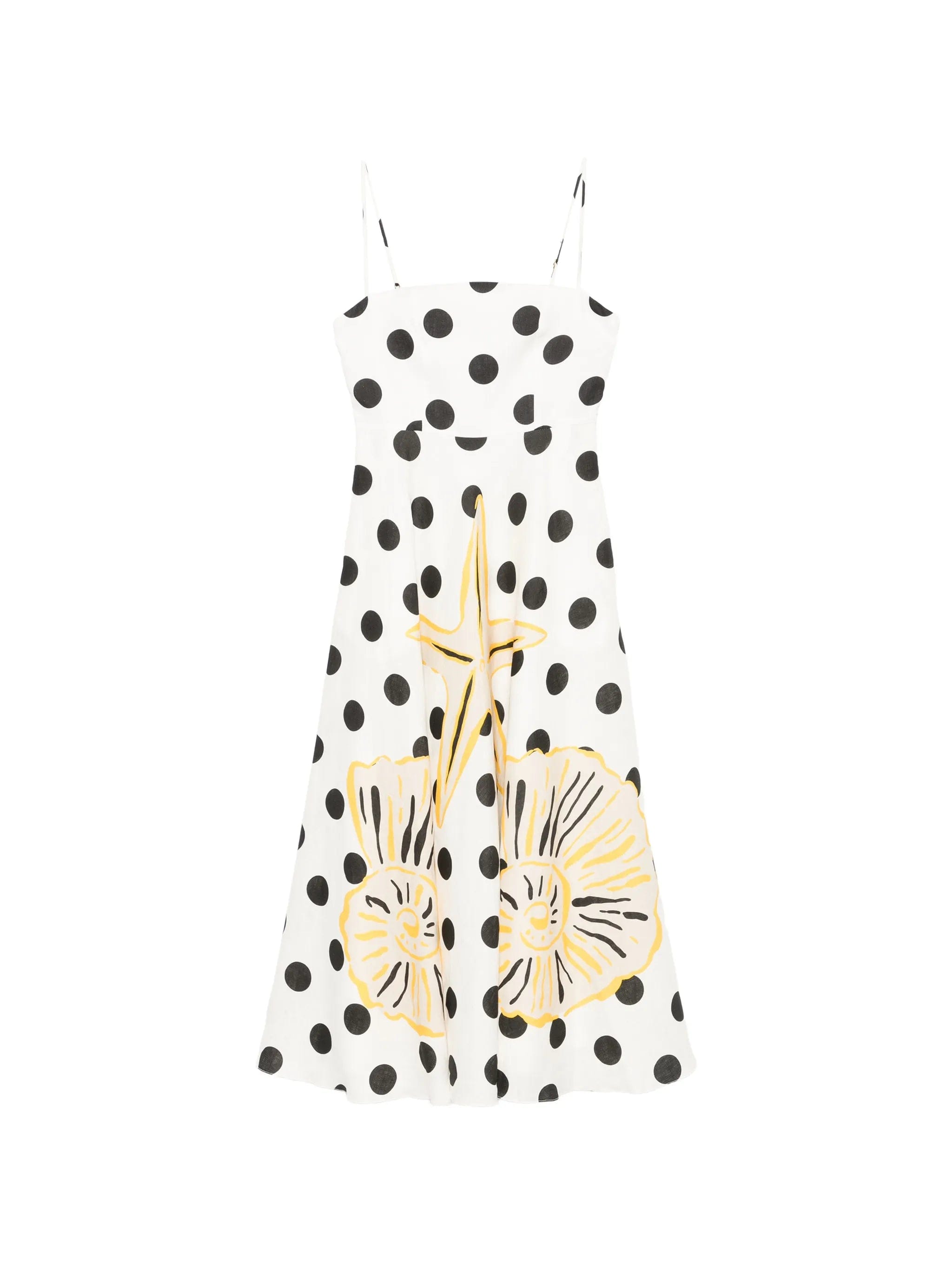 Cala de la Cruz Delta polka - dot midi dress