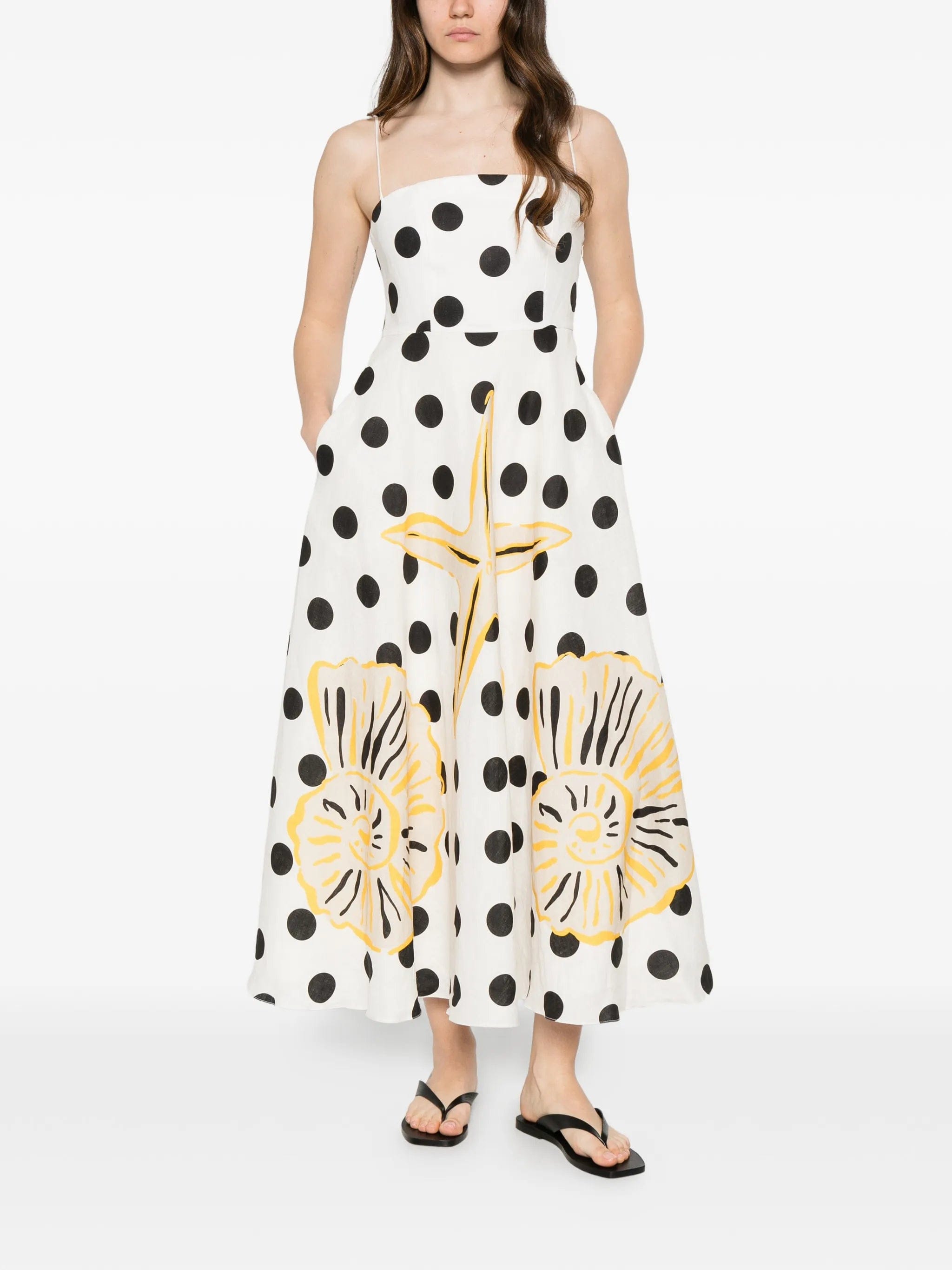 Cala de la Cruz Delta polka - dot midi dress