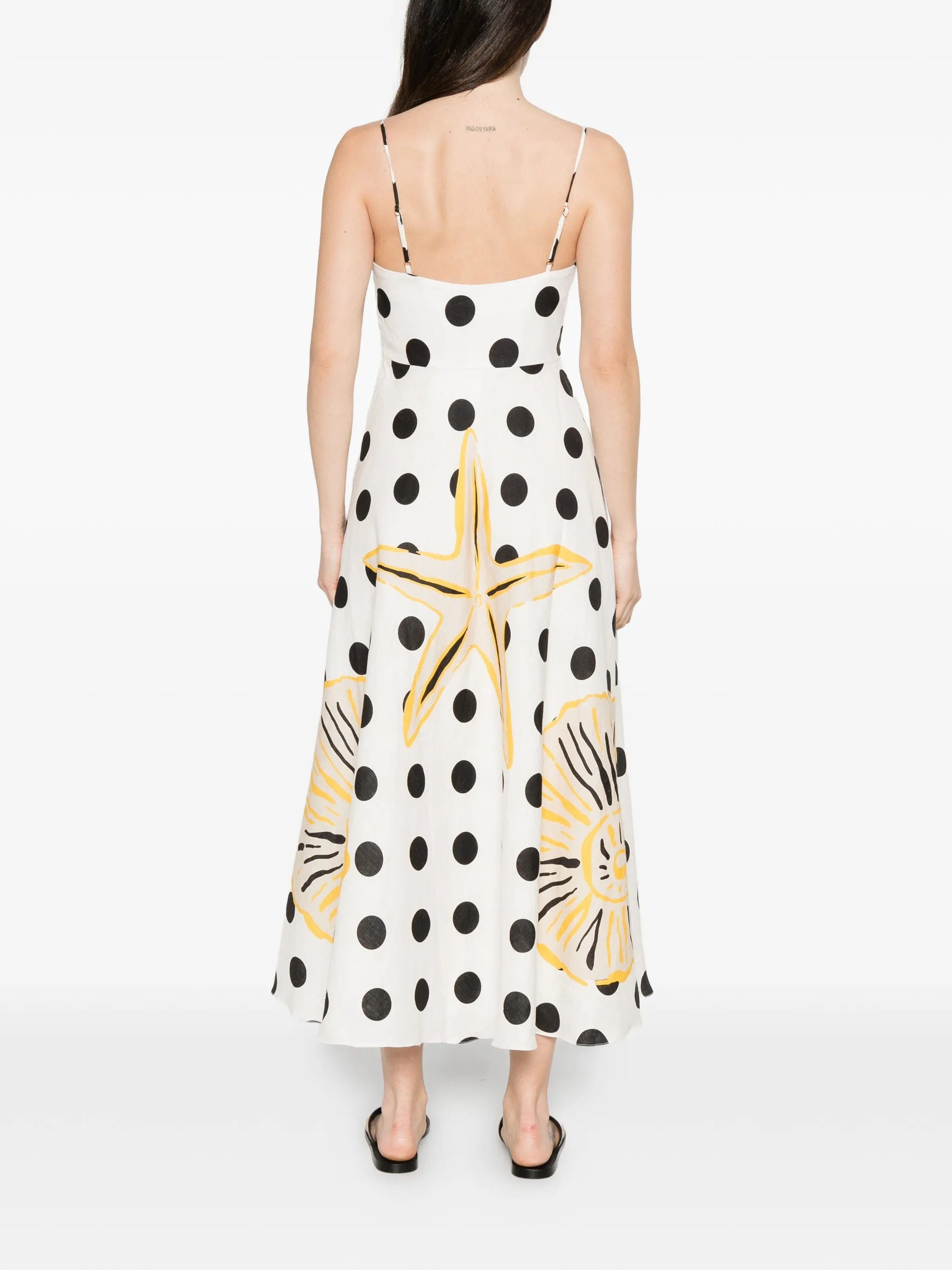 Cala de la Cruz Delta polka - dot midi dress