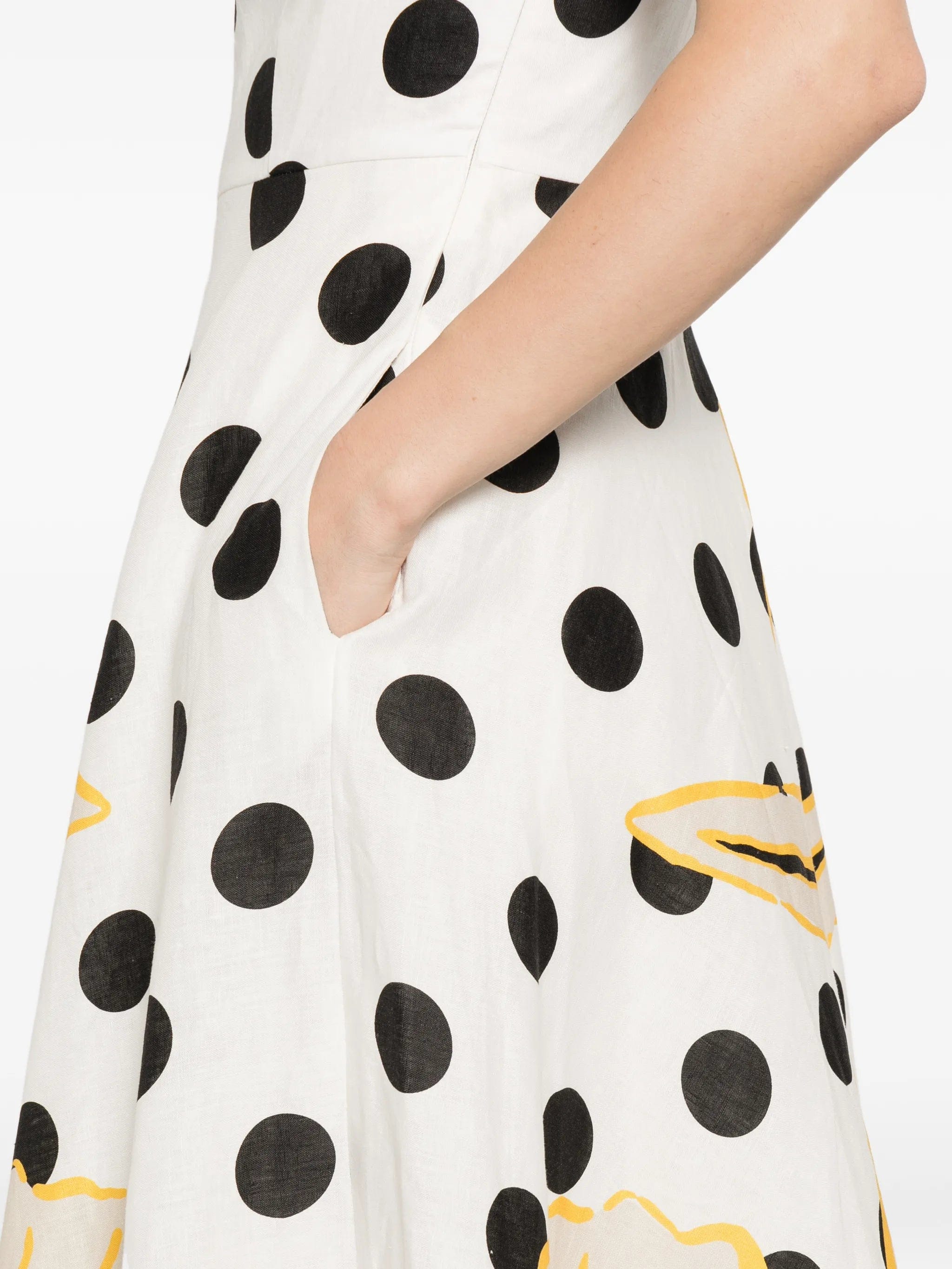 Cala de la Cruz Delta polka - dot midi dress