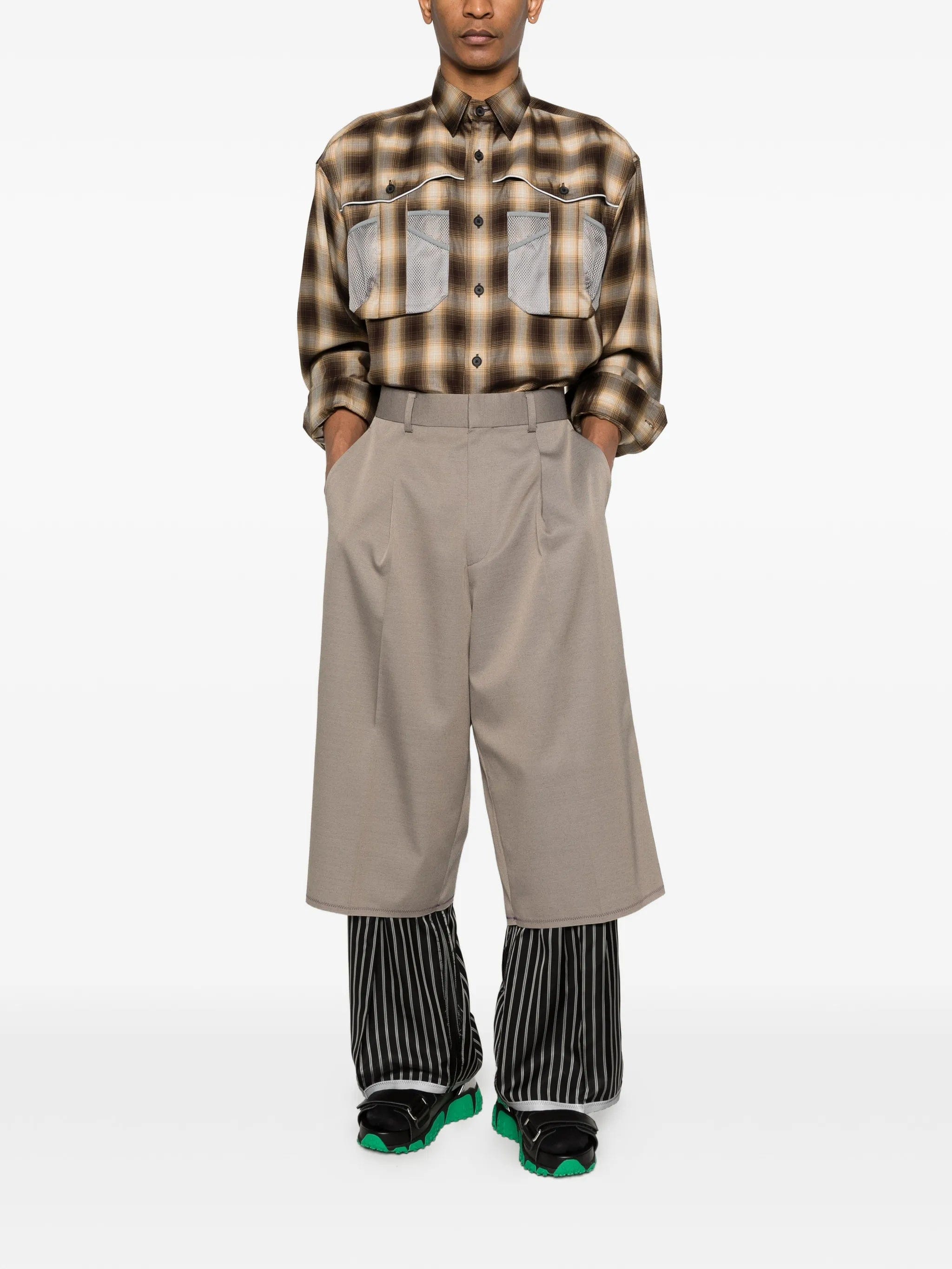 Kolor double layer tailored trousers