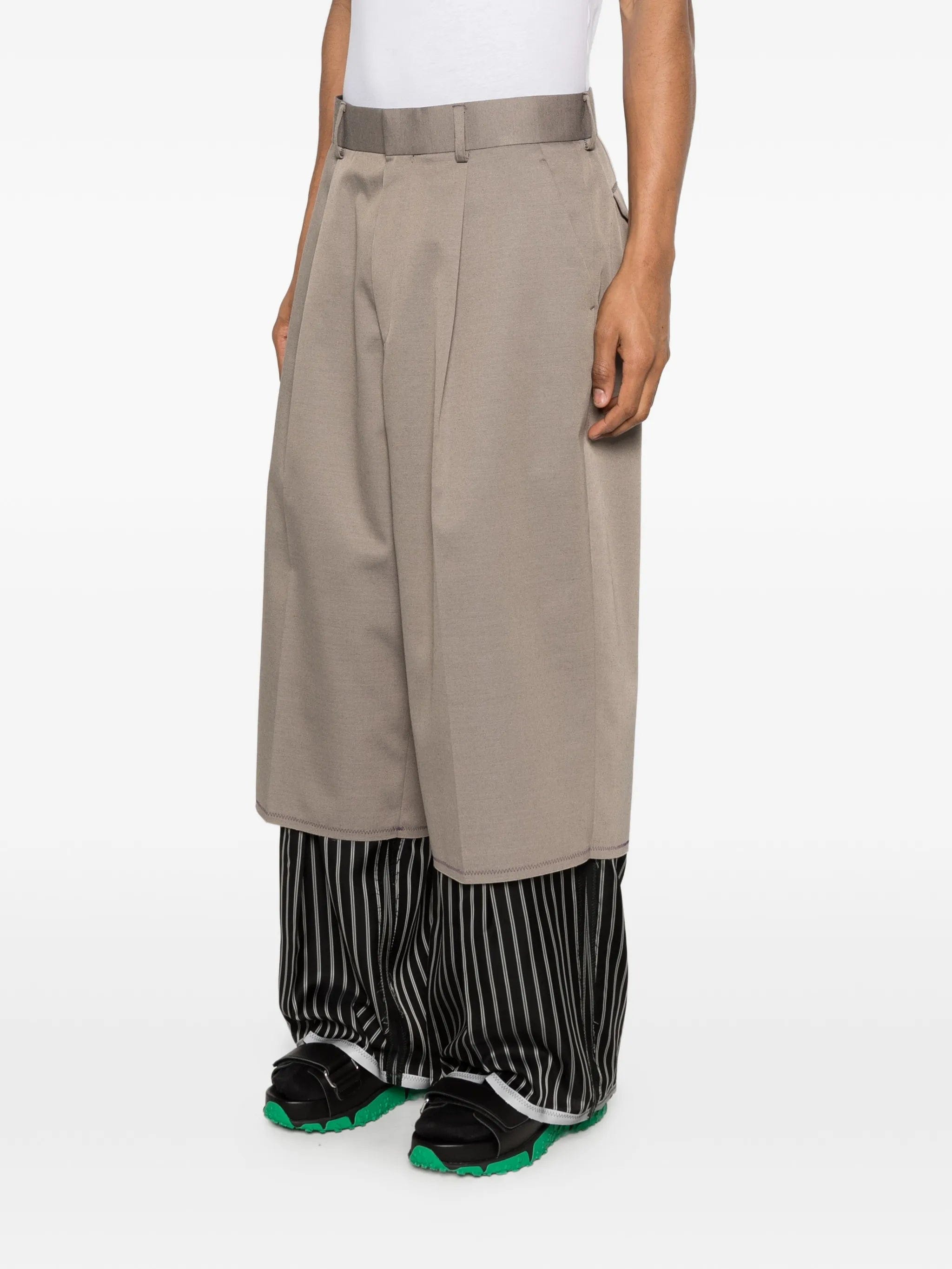 Kolor double layer tailored trousers