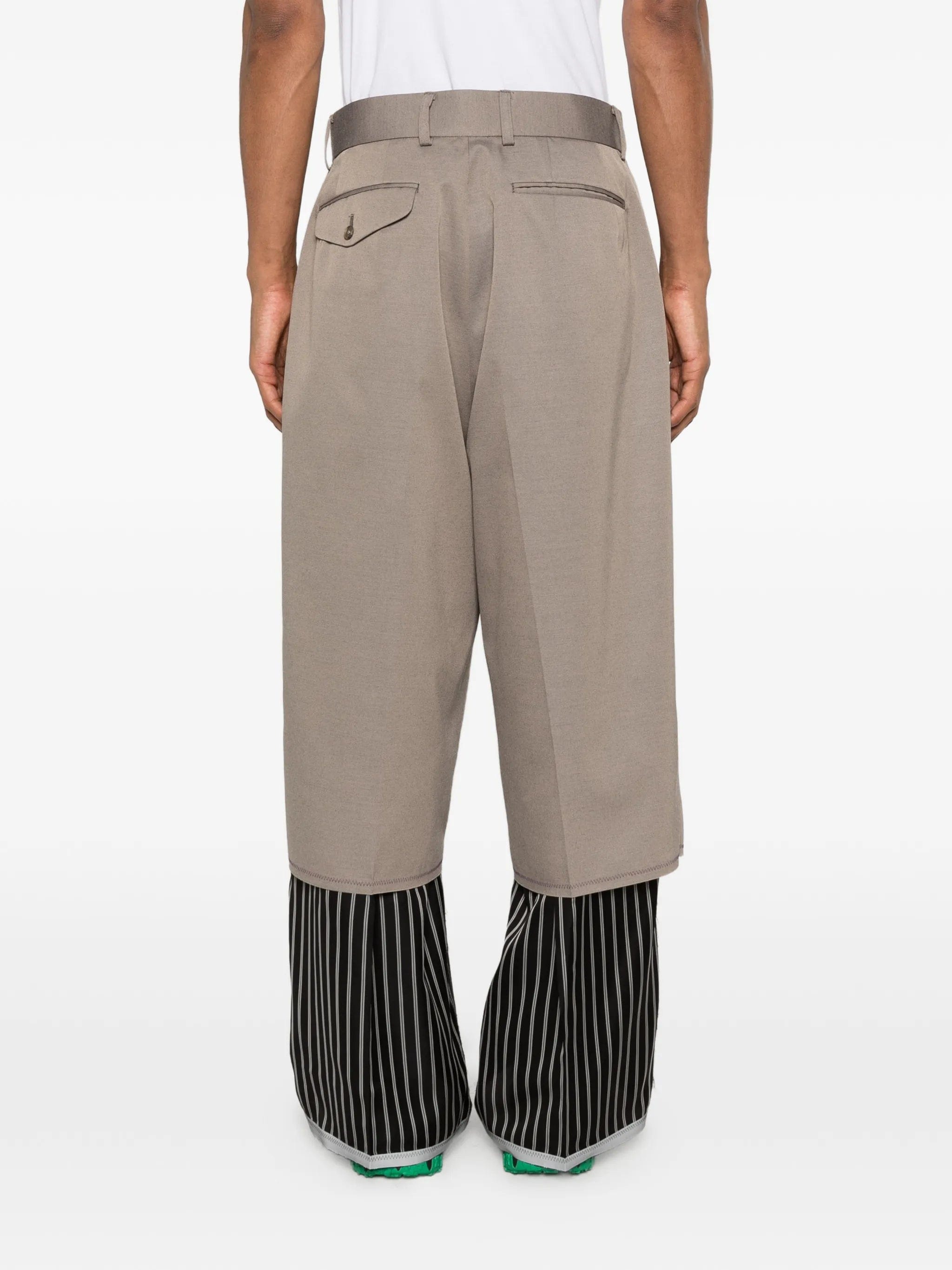 Kolor double layer tailored trousers