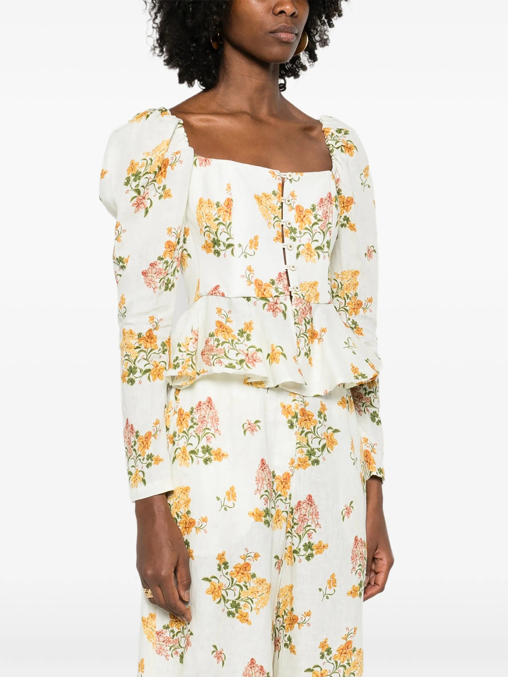 Agua by Agua Bendita Bromelia Cordillera floral corset top