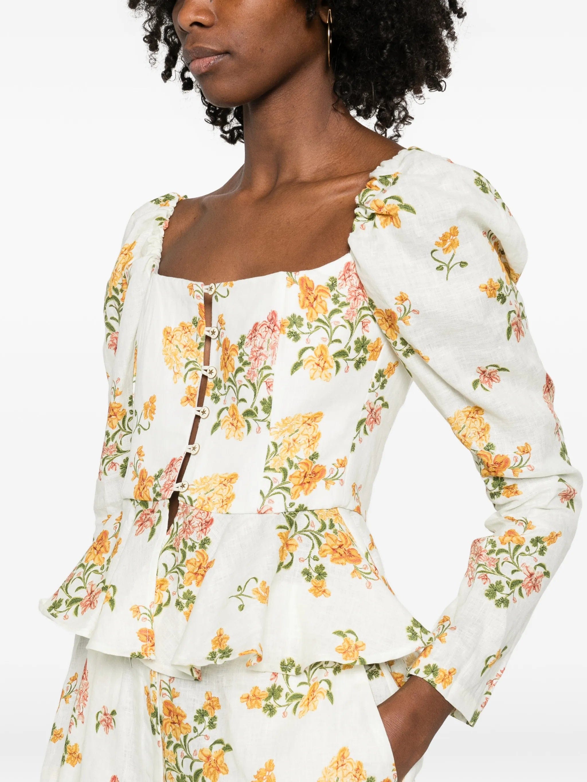 Agua by Agua Bendita Bromelia Cordillera floral corset top