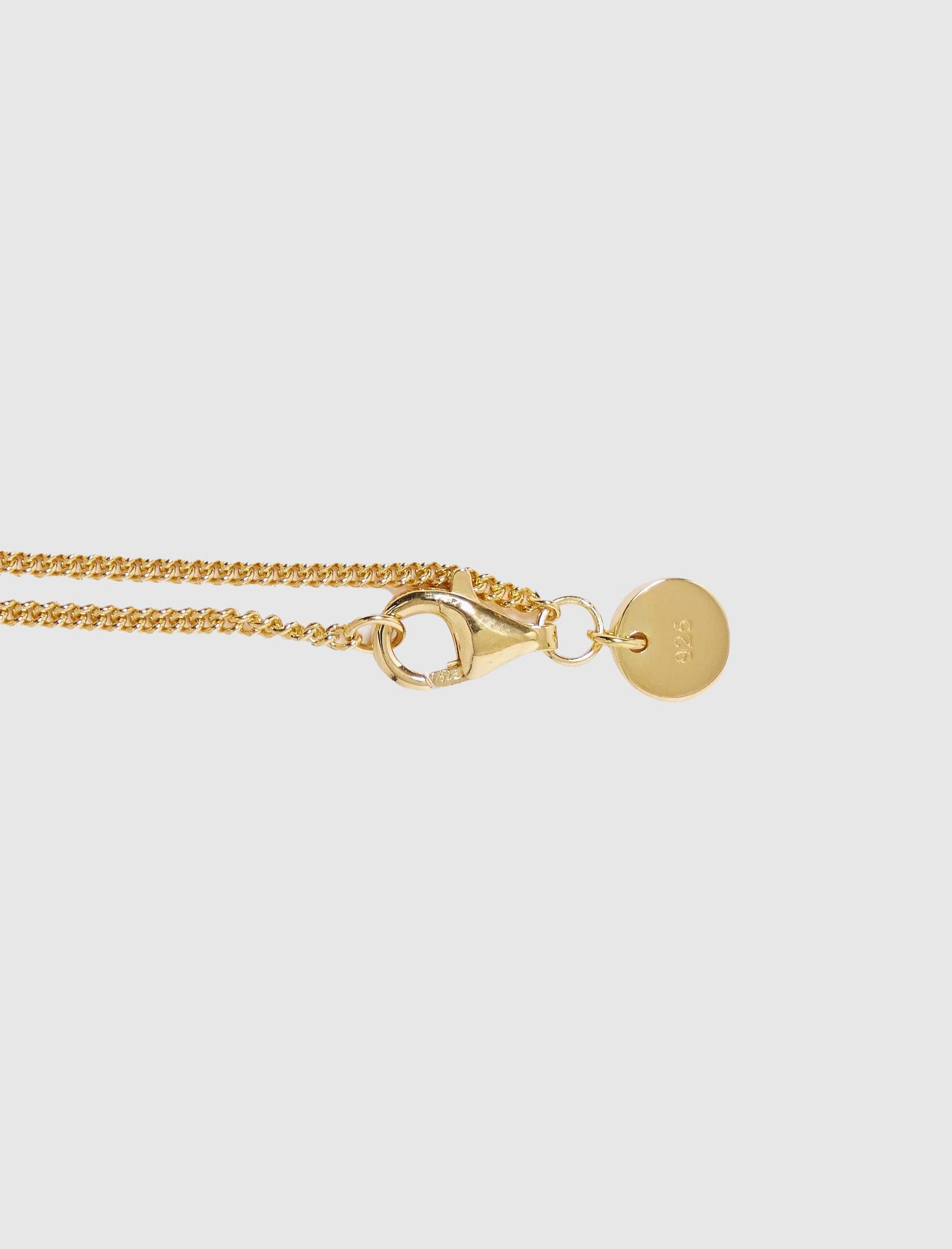 TOM WOOD MINI CUSHION PENDANT WHITE CRYSTAL GOLD