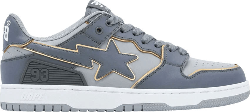 Dawntown Bapesta Sk8 Sta L Gray Gold