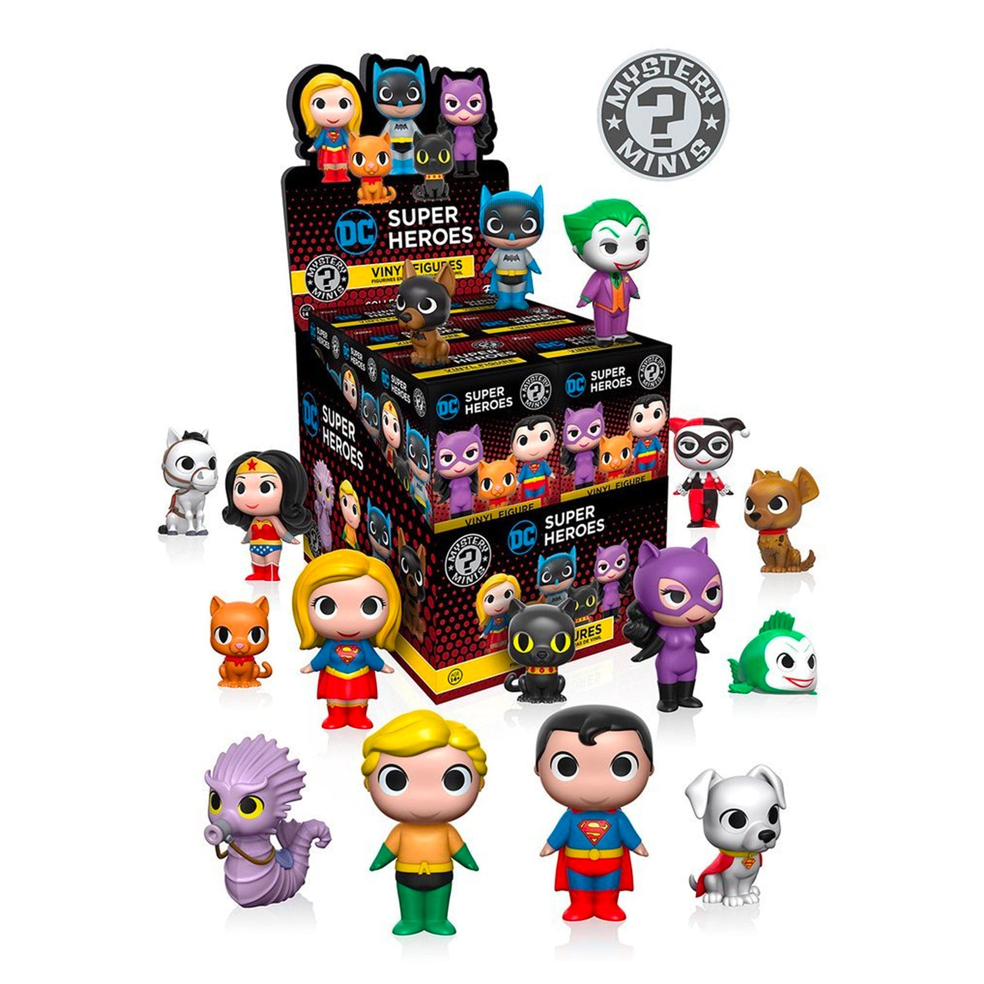 Super Heroes Funko: DC Super Heroes and Pets Mystery Minis Series Blind Box Figure