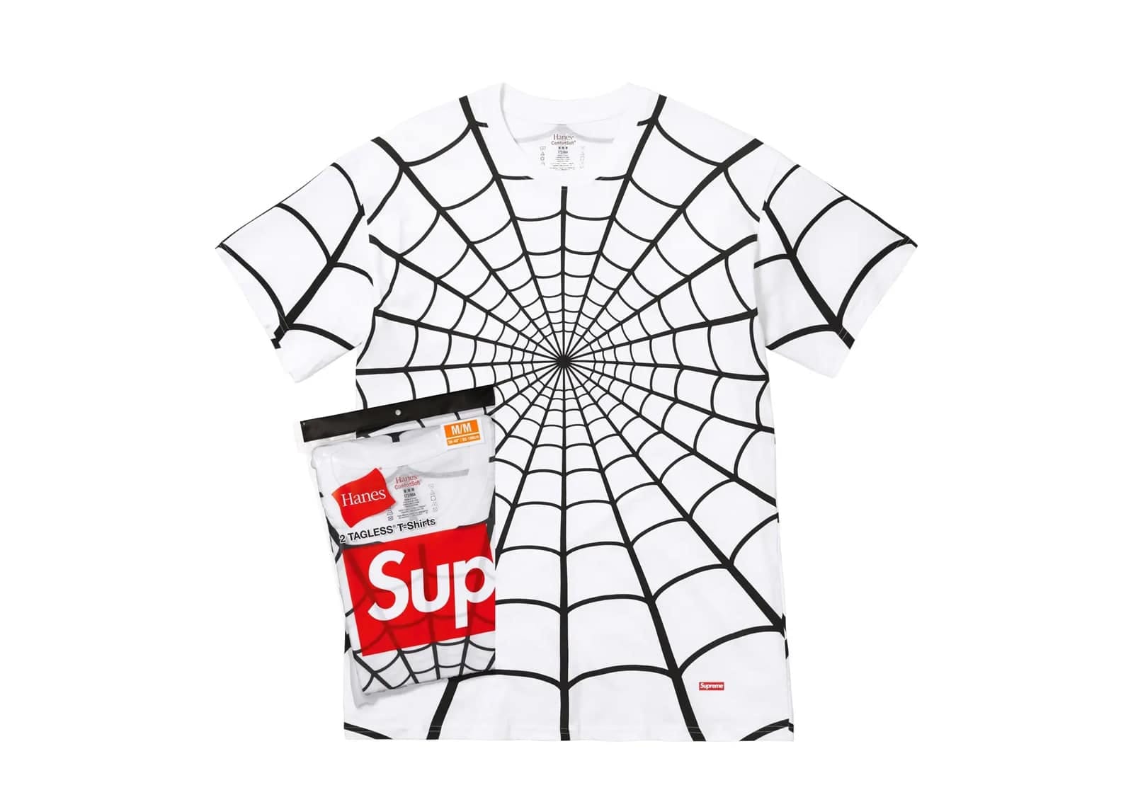 Supreme Clothing & Accessories Supreme Hanes Spider - Man Tagless Tees (2 Pack) White