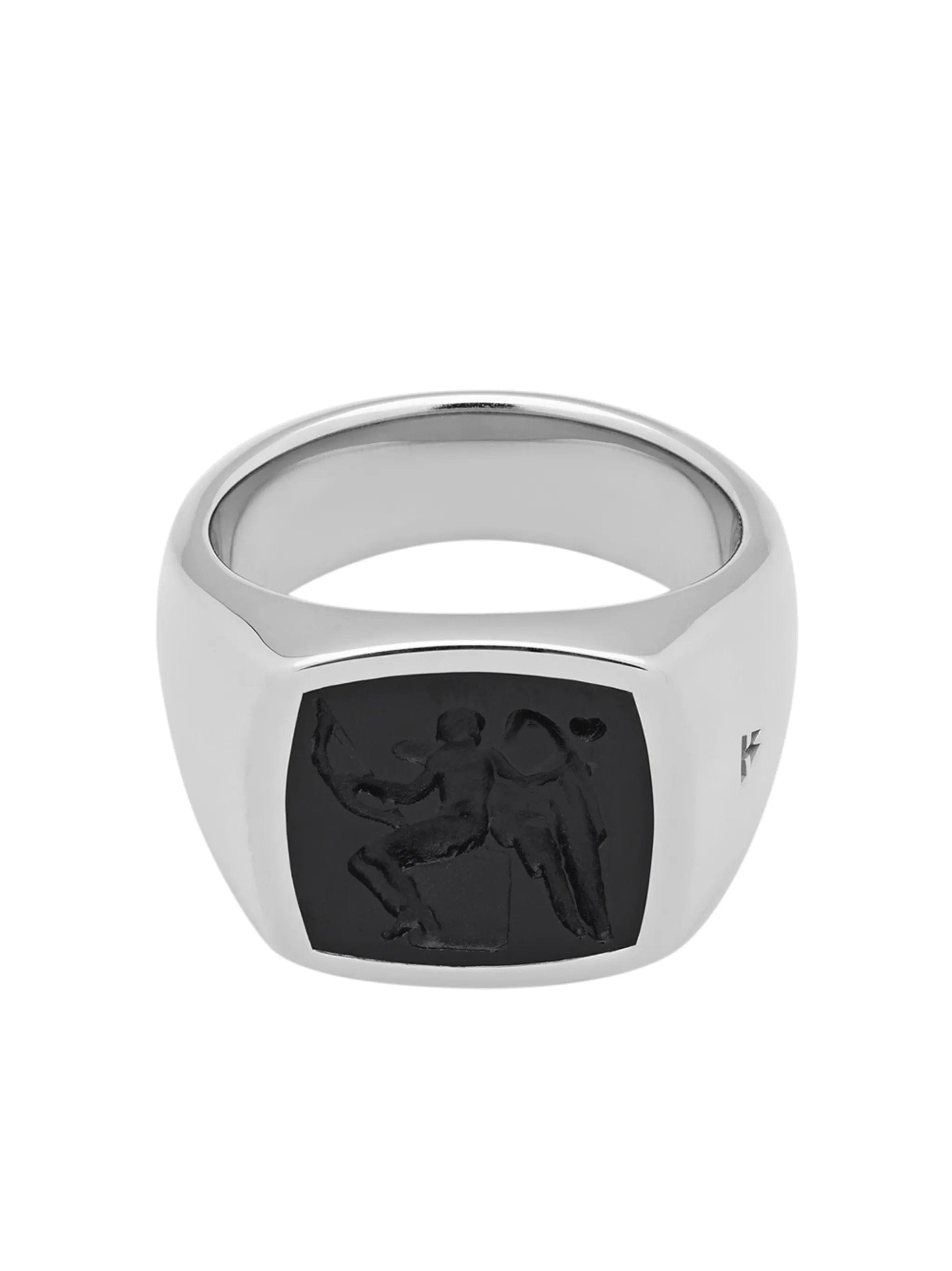 Tom Wood Cushion Eros onyx - embellished ring
