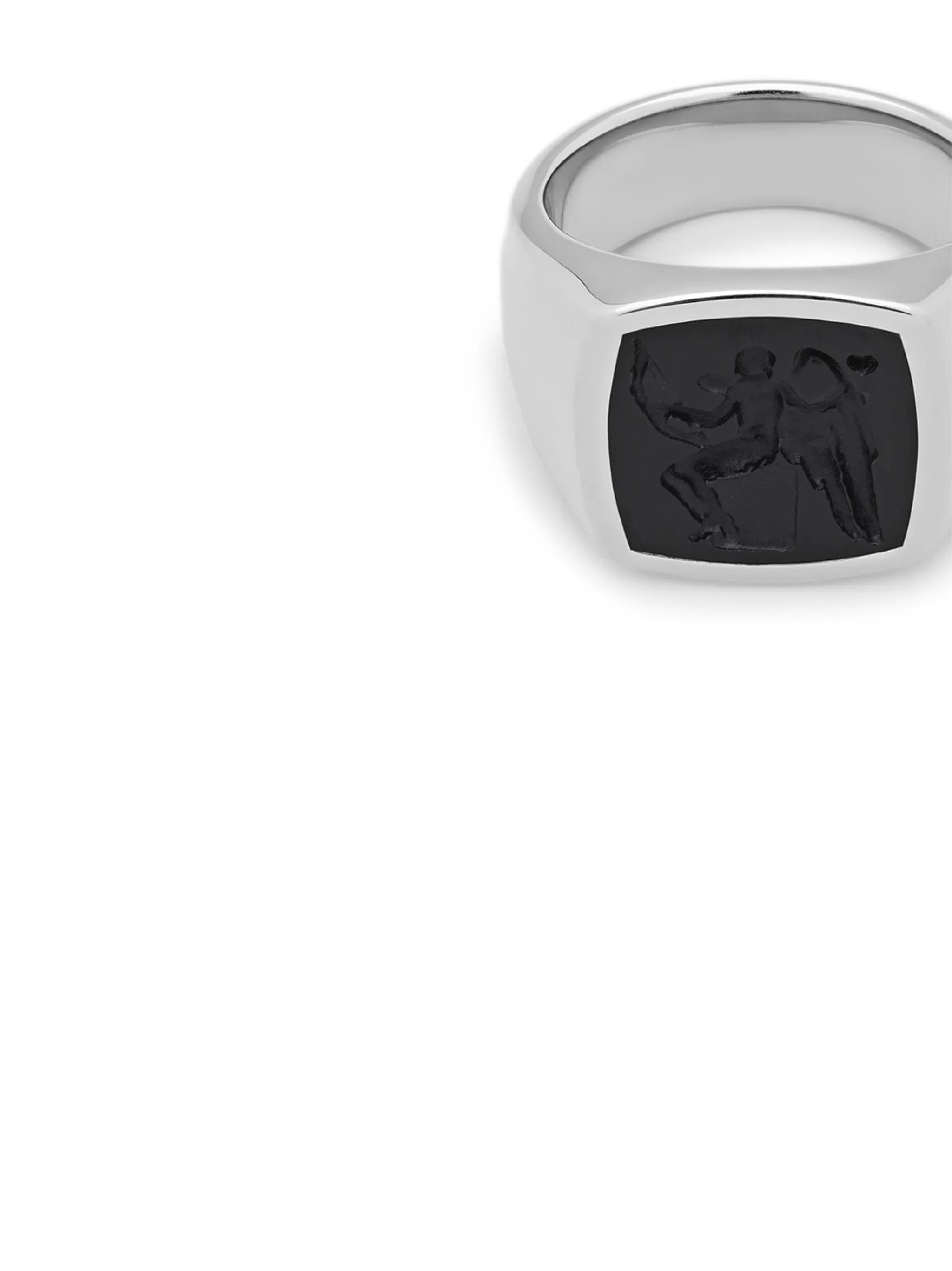 Tom Wood Cushion Eros onyx - embellished ring