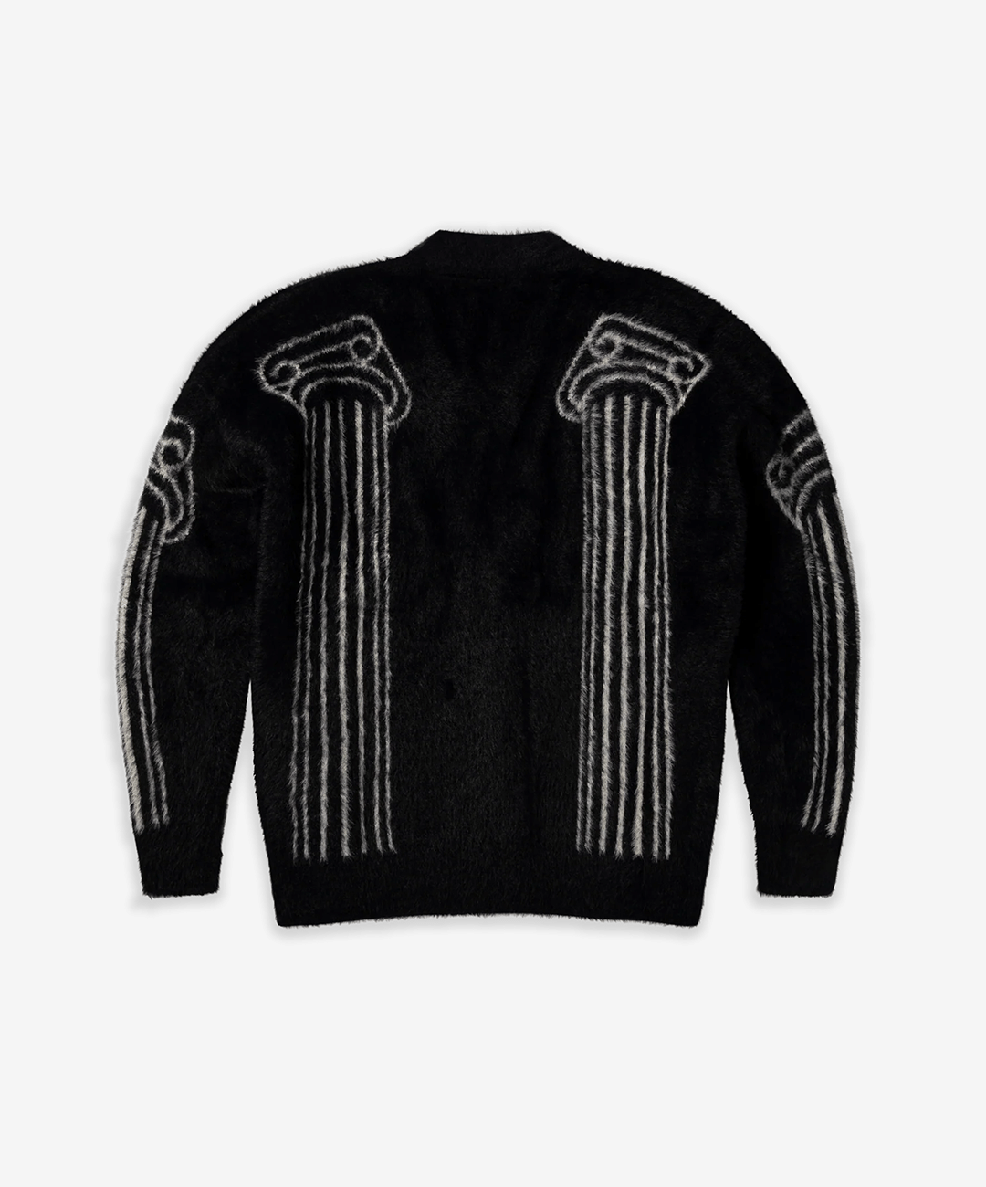 Aries | OVERSIZED CHENILLE COLUMN KNIT CARDIGAN { GREY